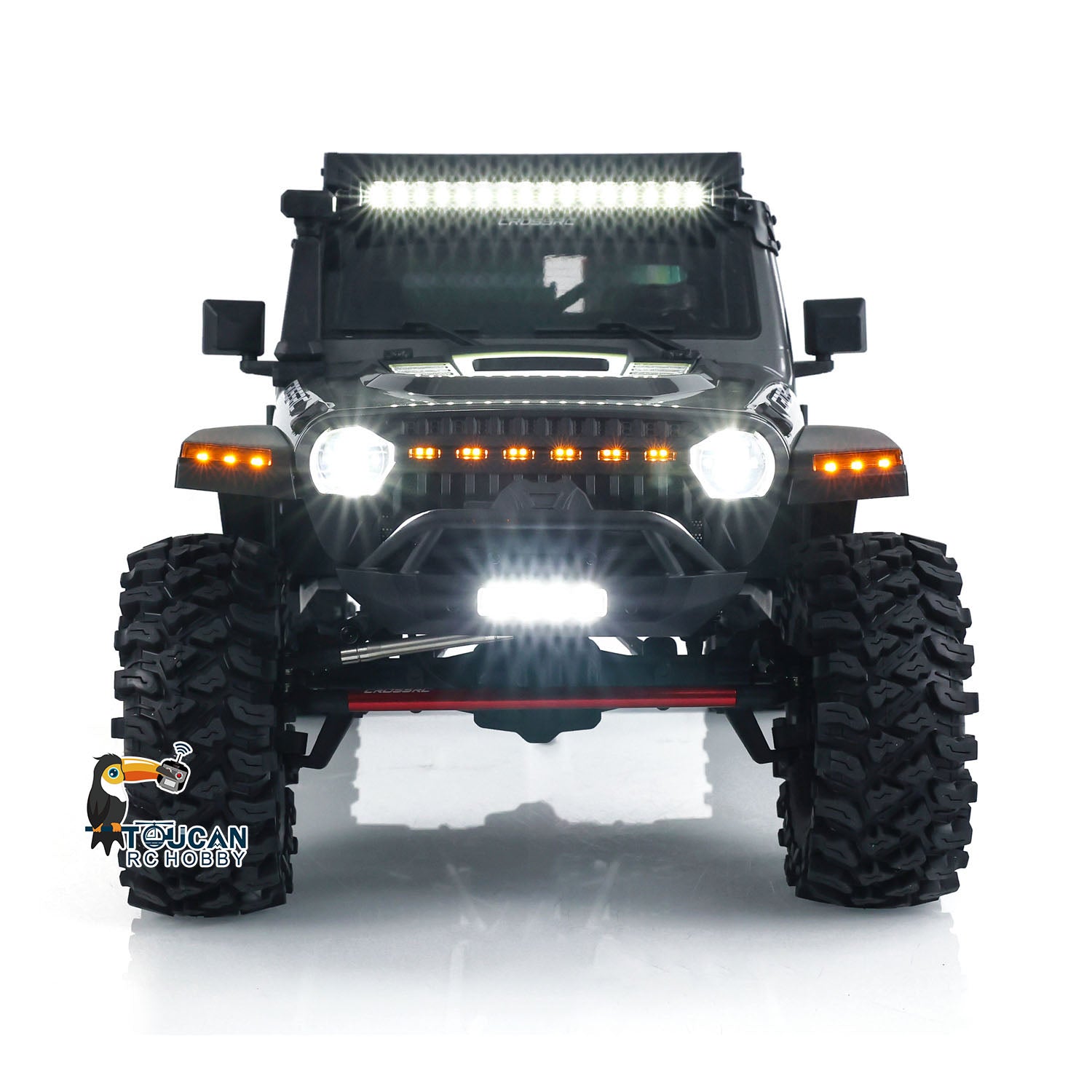 CrossRC 1/8 Scale EMO X4 4WD Off-Road RC Crawler Truck with LED Lights - US Stock | High Performance Radio Control Vehicle for Rock Crawling, Trail Adventures & Backyard Off-Roading
