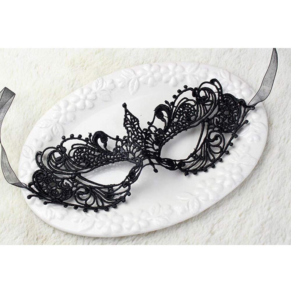 Sexy Lace Sleep Mask - Soft Gentle Eye Cover for Masquerade Ball, Halloween, Cosplay Party - 1 Pack - Perfect for Costume Parties, Themed Events & Sensual Bedtime