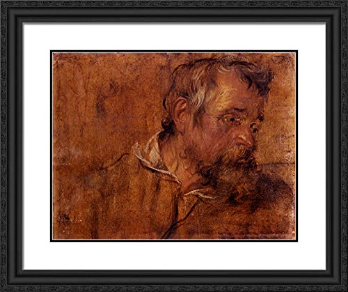 Black Ornate Wood Frame with Double Matting