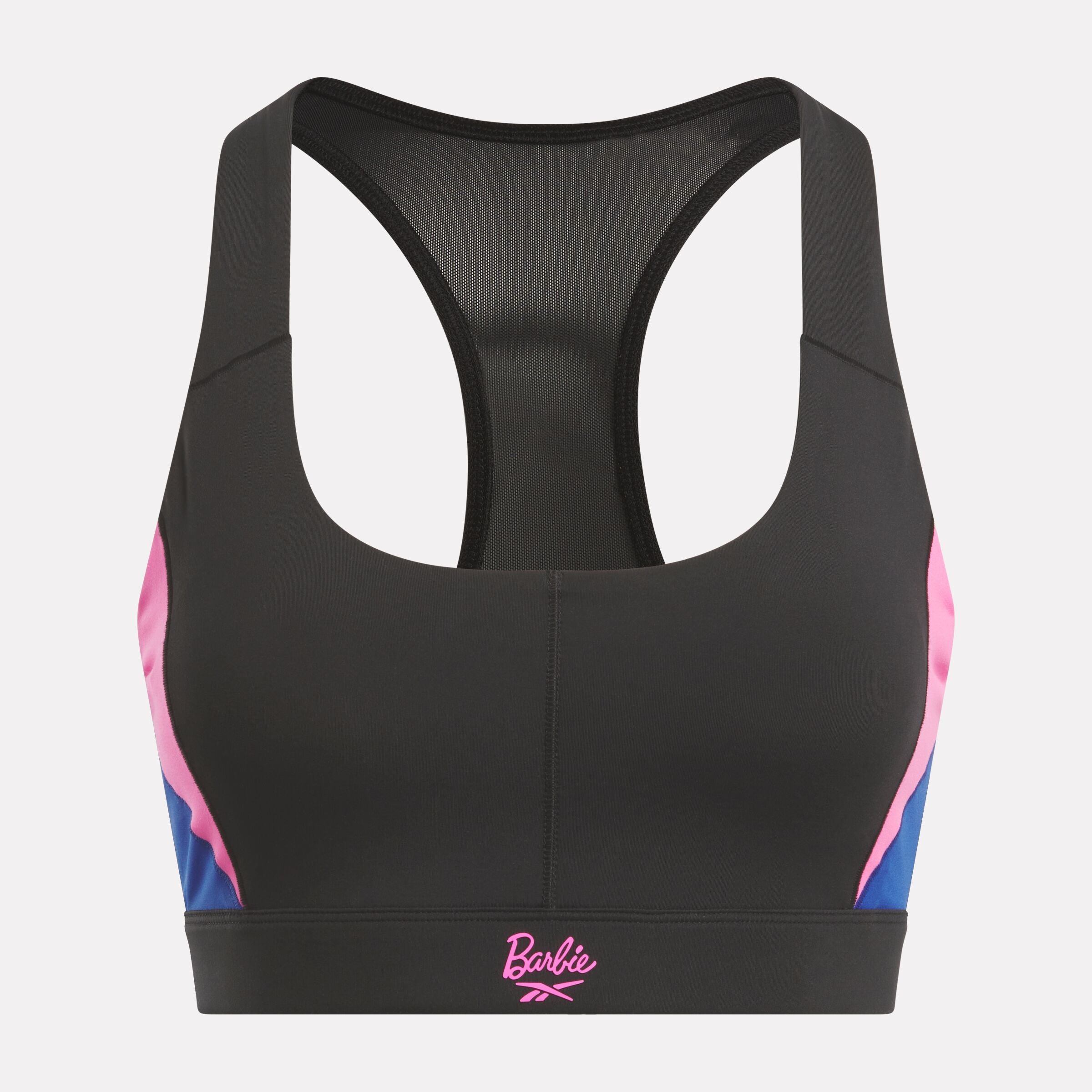 Reebok X Barbie Collaboration Sports Bra - Black | Women's Workout Top for Running, Yoga & Gym | Comfortable & Stylish Activewear