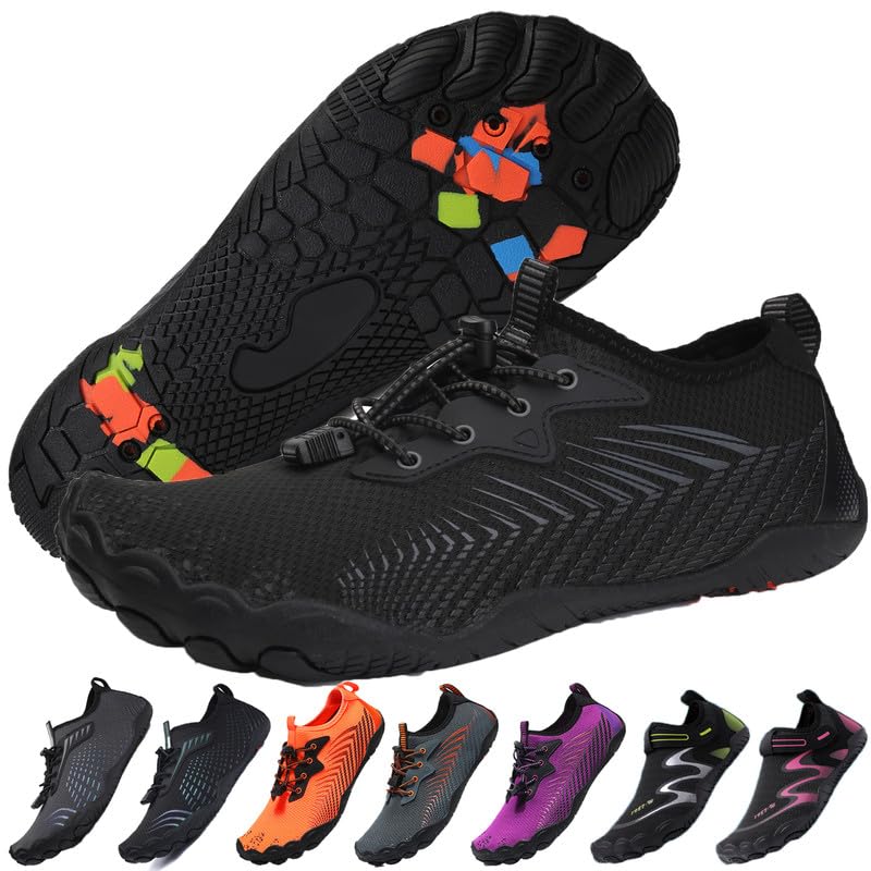 Men's & Women's Quick-Dry Water Shoes - Barefoot Beach Swim Shoes for Boating, Fishing, Diving, Surfing | Lightweight Aqua Shoes for Outdoor Water Activities