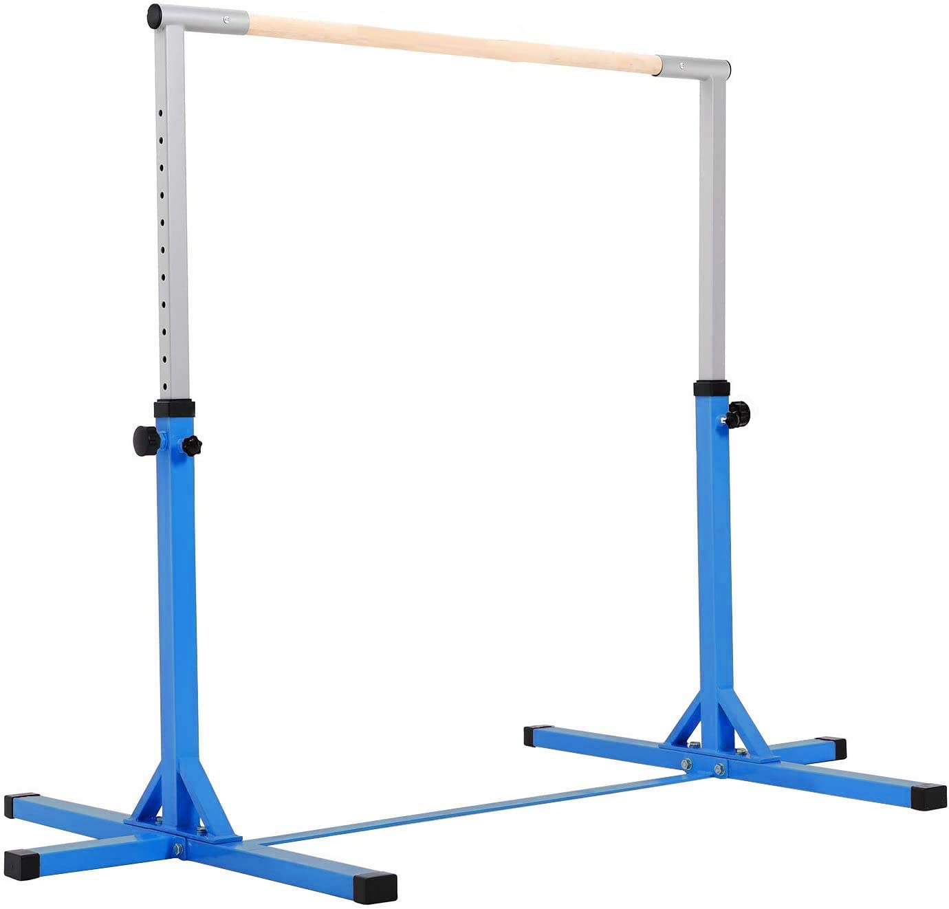 Outroad Adjustable Height Gymnastics Training Bar for Kids - Home Gym Equipment for Girls & Junior Athletes (Pink/Blue) | Perfect for Indoor Practice, Backyard Training & Gymnastics Skill Development