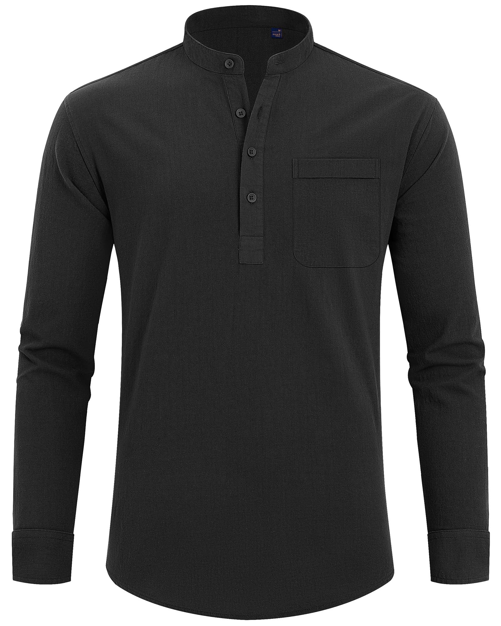 J.VER Men's Classic Oxford Shirt - Solid Color Casual Button Down Collar Long Sleeve Dress Shirt with Chest Pocket | Perfect for Office, Business Meetings & Smart Casual Outfits