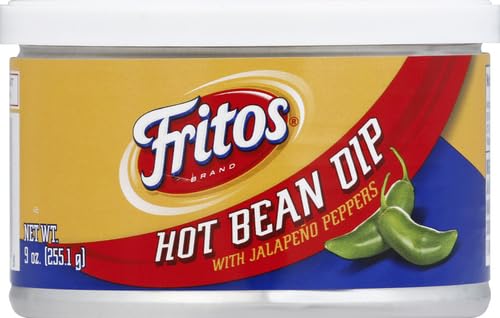 Fritos Hot Bean Dip, 9 Ounce - Spicy Mexican Style Bean Dip for Chips, Nachos & Tacos - Perfect for Parties, Game Nights & Snacking
