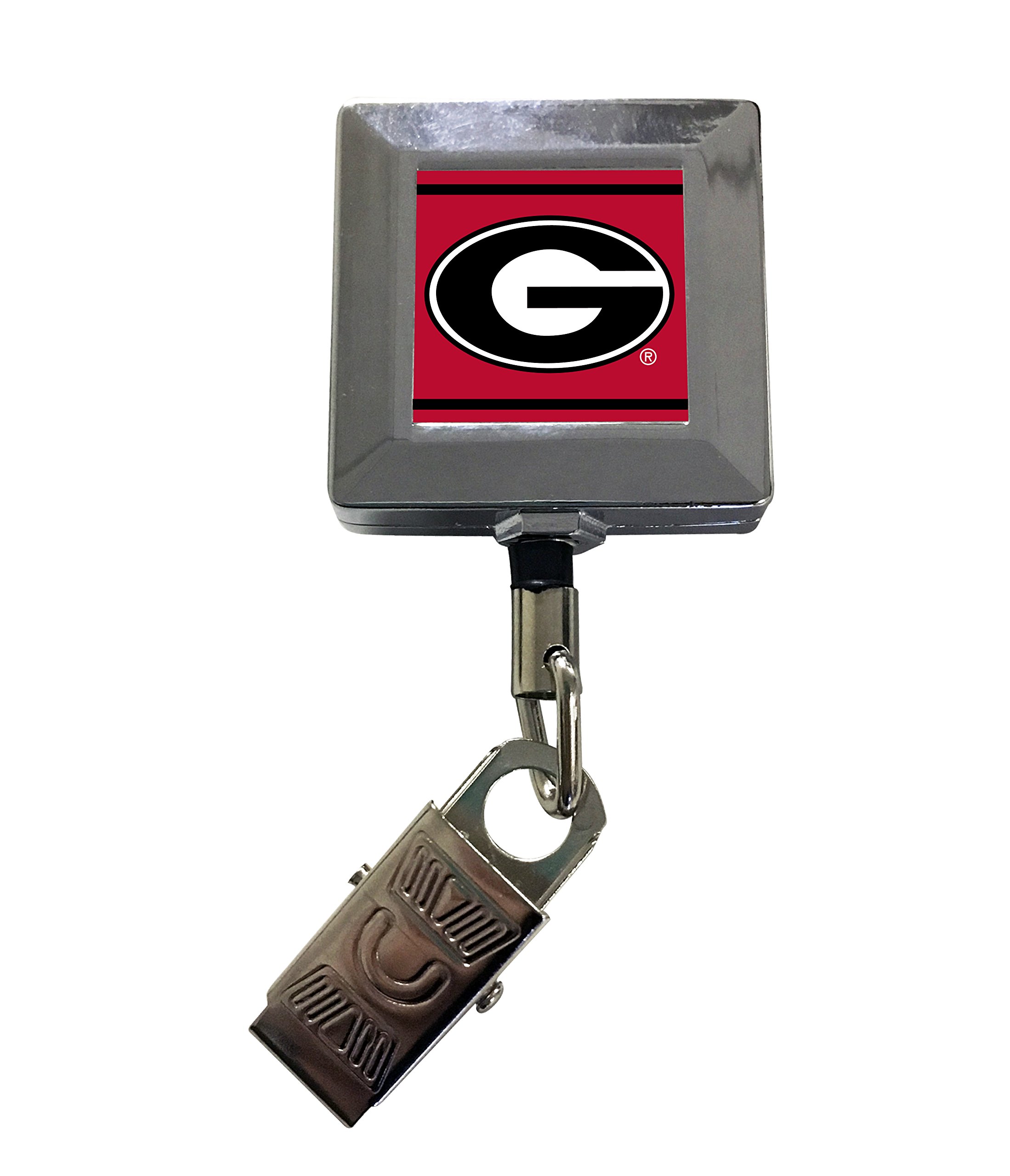 Georgia Bulldogs 2-Pack Retractable Badge Holder - Officially Licensed NCAA Lanyard for ID Cards & Keys - Perfect for Game Days, Work & School Accessories
