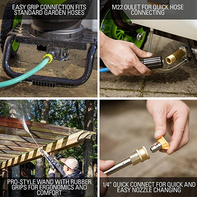 2300 PSI Electric Pressure Washer with 12 Inch Surface Cleaner - Heavy Duty Power Washer for Driveway, Deck, Patio, and Home Exterior Cleaning