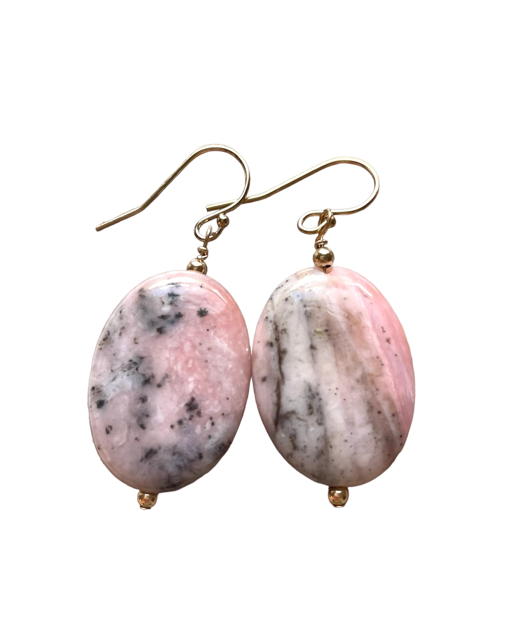 Large Pink Opal Earrings 14K Gold Filled - Elegant Dangle Earrings for Women, Perfect for Weddings, Parties & Everyday Wear