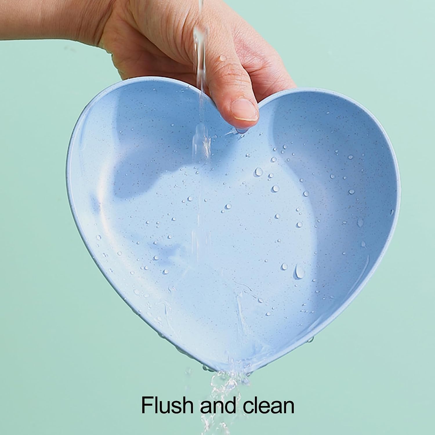 VATSHVI Unbreakable Plastic Heart-Shaped Snack Plates Set - 5-Piece Lightweight Kids Dessert Dishes, Microwave & Dishwasher Safe, Eco-Friendly BPA-Free (Pink) - Perfect for Birthday Parties, Baby Showers & Family Gatherings