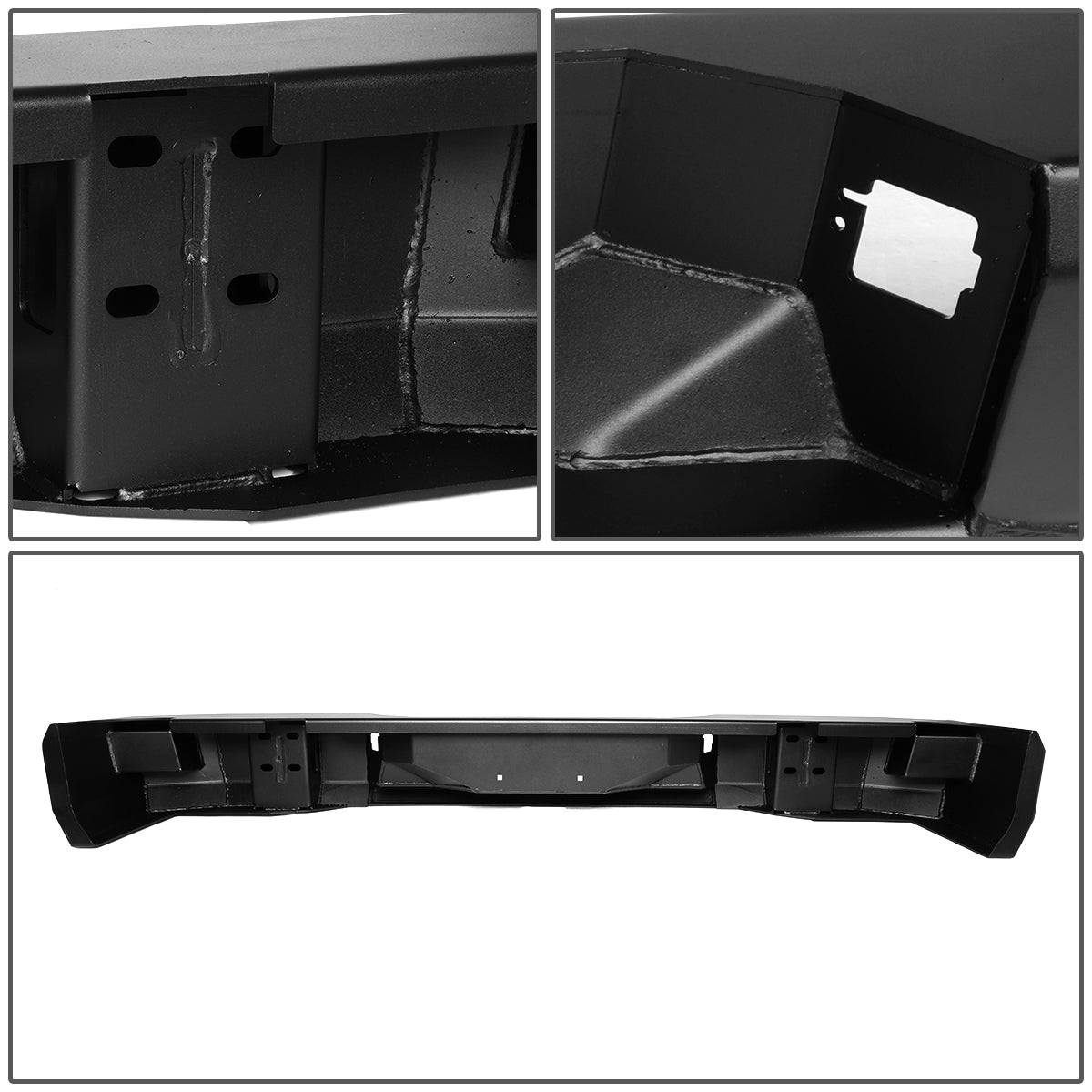 2007-2013 Toyota Tundra Heavy Duty Steel Rear Step Bumper with D-Ring Shackles - Off-Road Protection & Towing Accessory for Pickup Trucks
