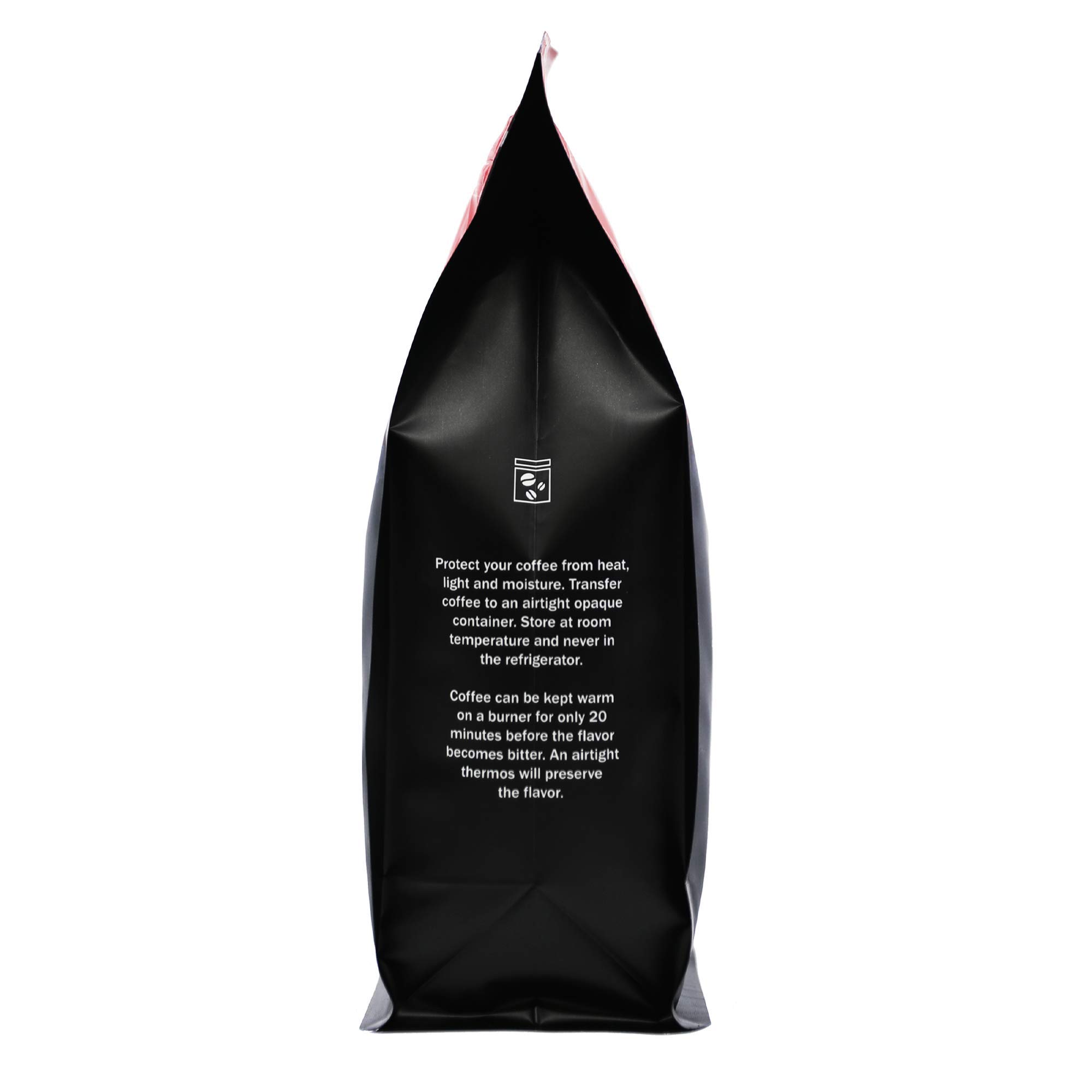 Volcanica Dark Chocolate Decaf Flavored Ground Coffee - Fresh Roasted 16oz Bag - Perfect for Morning Brew & Dessert Pairing
