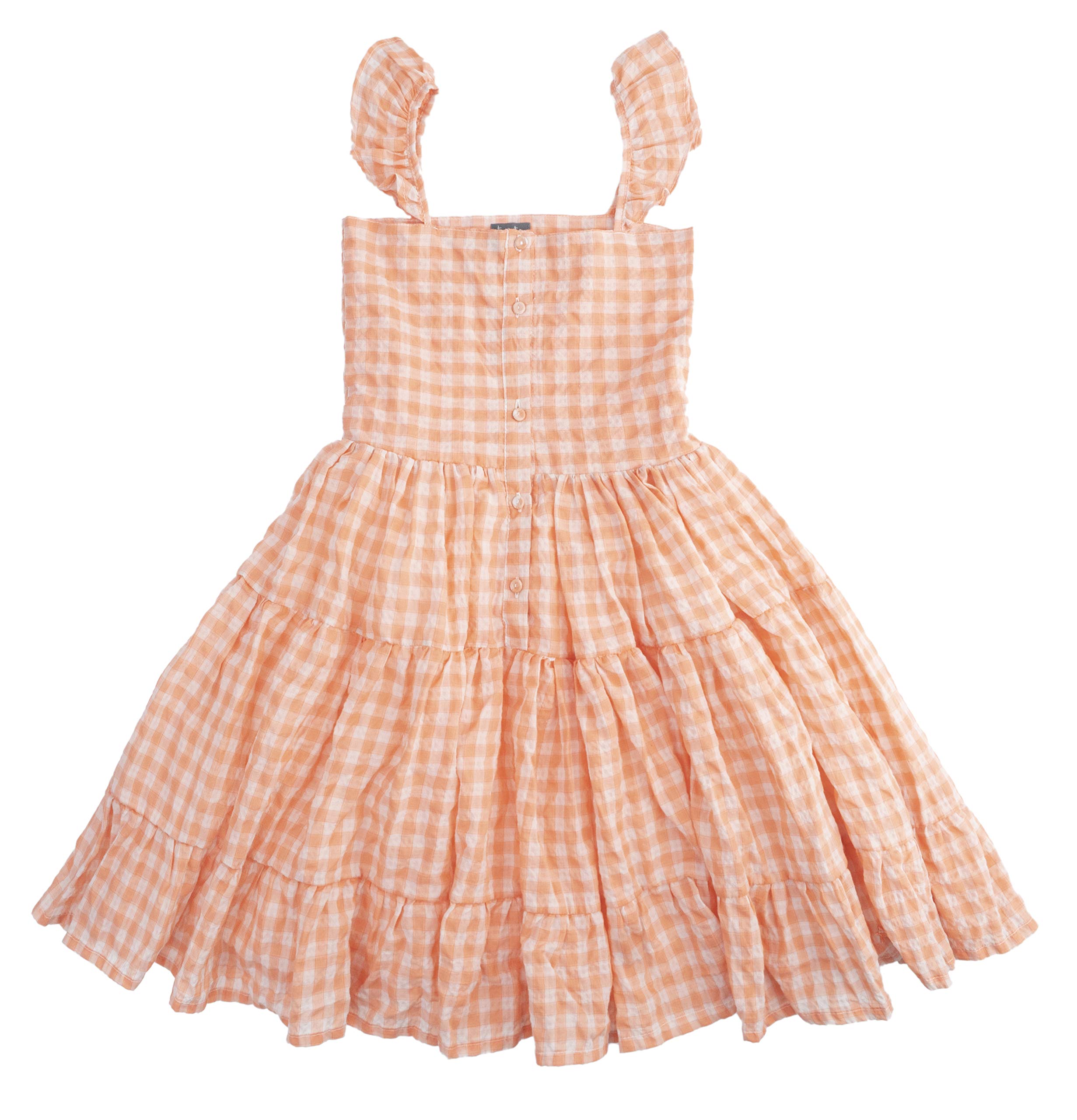 Vintage Checkered Print Dress for Girls - Toddler, Little Kids & Big Kids - Stylish & Comfortable for School, Parties & Everyday Wear