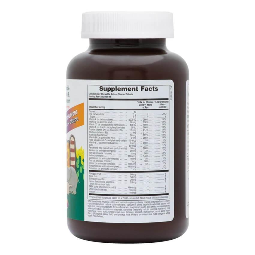 Nature's Plus Animal Parade Kids Multivitamin - 180 Chewable Vitamins for Children with Essential Nutrients | Supports Immune System & Growth | Perfect for Picky Eaters & Daily Nutrition