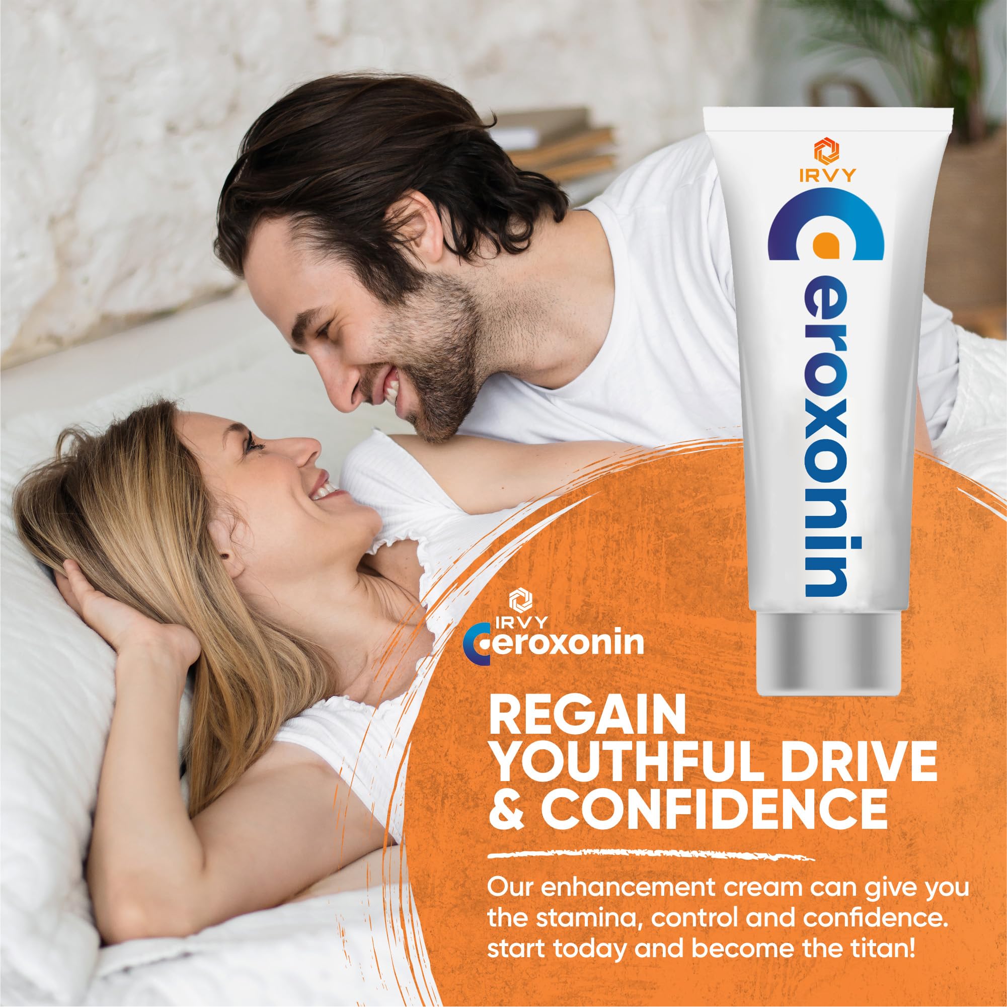 Irvy Eroxonin Med3000 Gel for Men - Stimulating Male Enhancement Massage Cream, 1.75 Fl Oz - Intimate Couples Gel for Enhanced Performance & Sensation