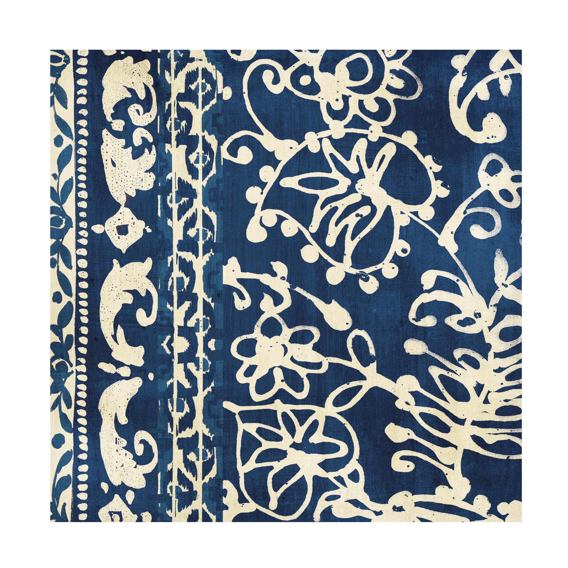 Bali Tapestry I Canvas Wall Art Print by Wild Apple - Tropical Bohemian Decor for Living Room, Bedroom & Office - Handmade Textured Artwork for Home & Commercial Spaces