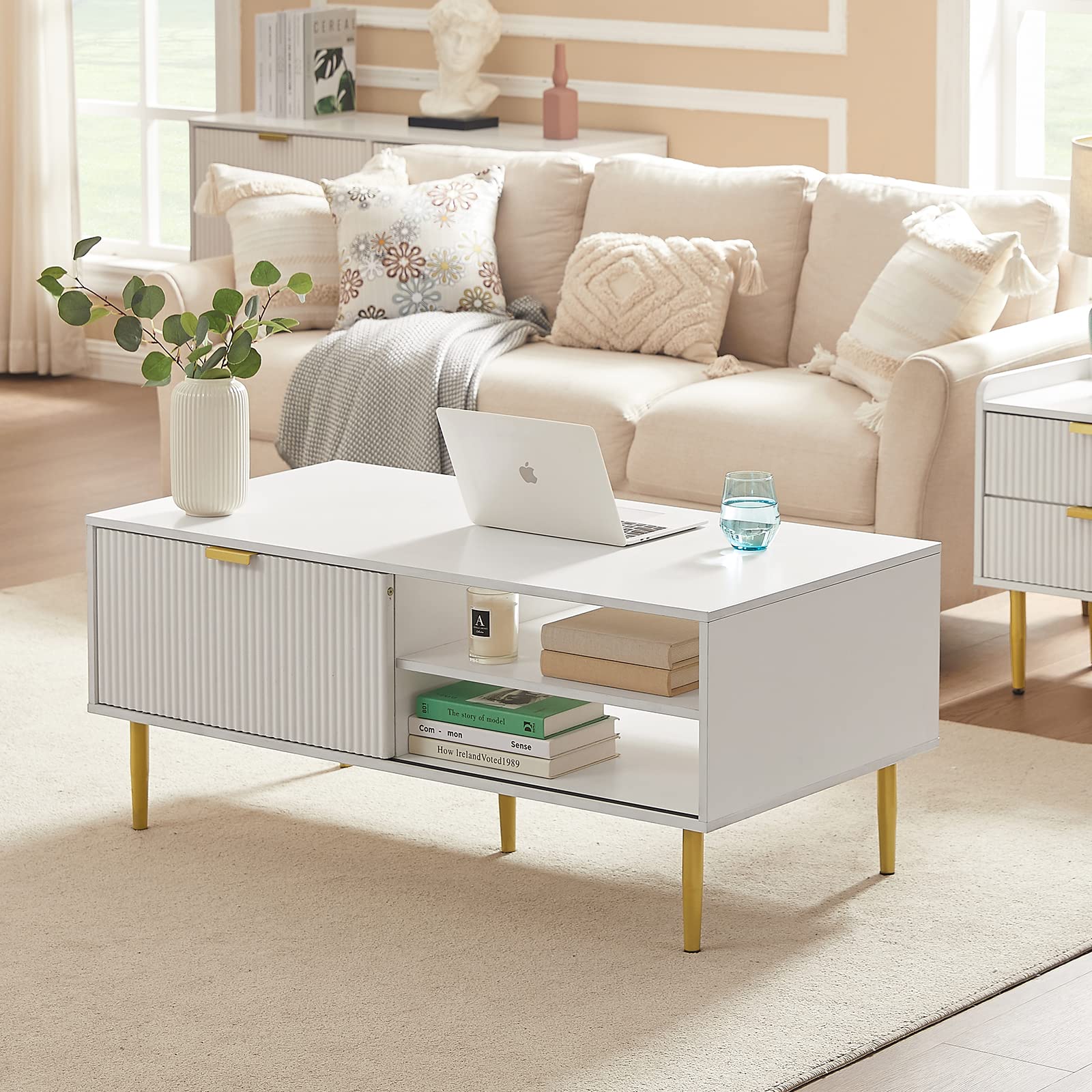 Modern White Coffee Table 48