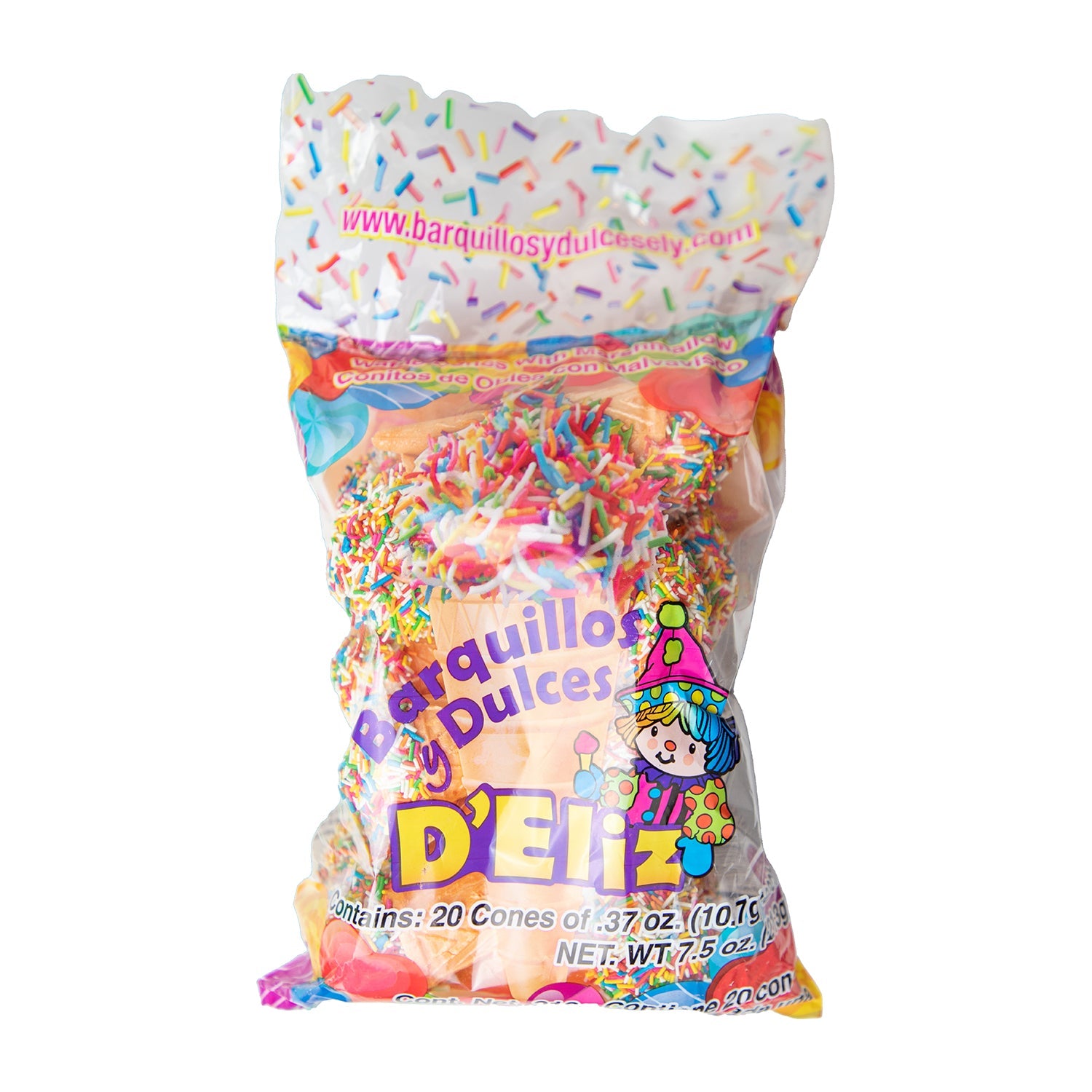 D'Eliz Barquillo Chispon - 20 Count Bag | Crispy Wafer Cookies for Snacking, Parties & Gifts