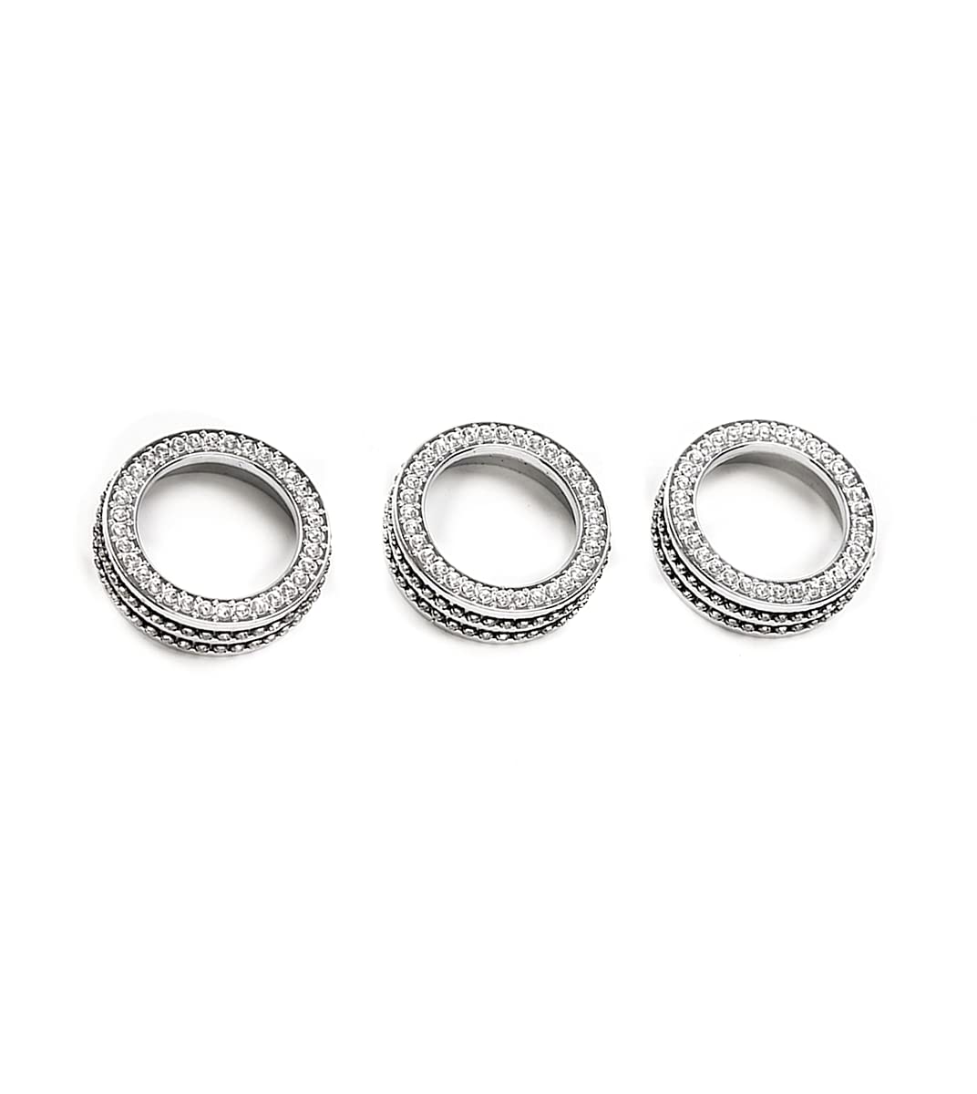 3D Rhinestone AC Knob Cover Set (3PC) for Honda Accord 2018-2022 - Bling Interior Accessories Fit EX/EX-L/Touring Models - Upgrade Your Car's Style for Parties & Special Occasions
