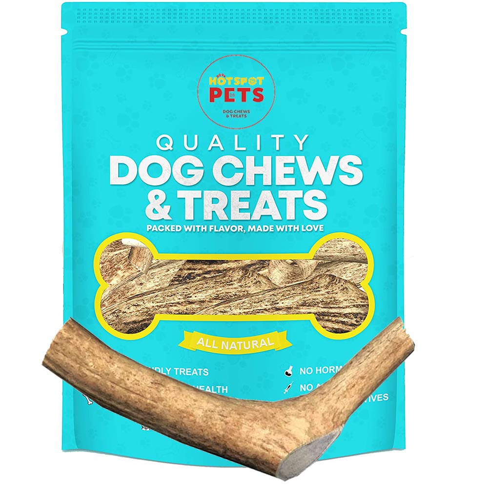 Premium Naturally Shed Elk Antlers for Dogs - All Natural USA-Made Dog Chew for Aggressive Chewers, Healthy Rawhide Alternative (Large Size) - Perfect for Teething Puppies & Long-Lasting Chewing Satisfaction