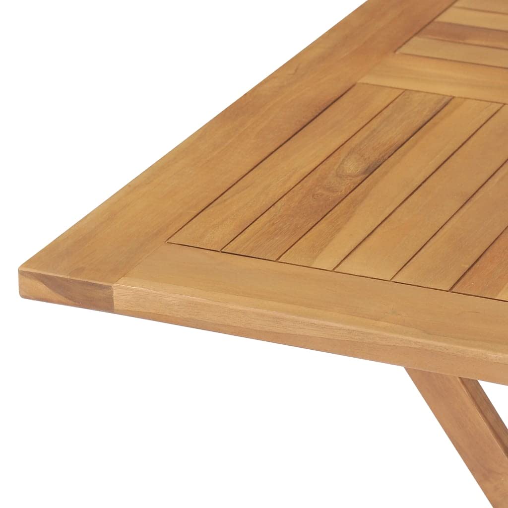 Premium Folding Square Teak Wood Patio Table 33.5