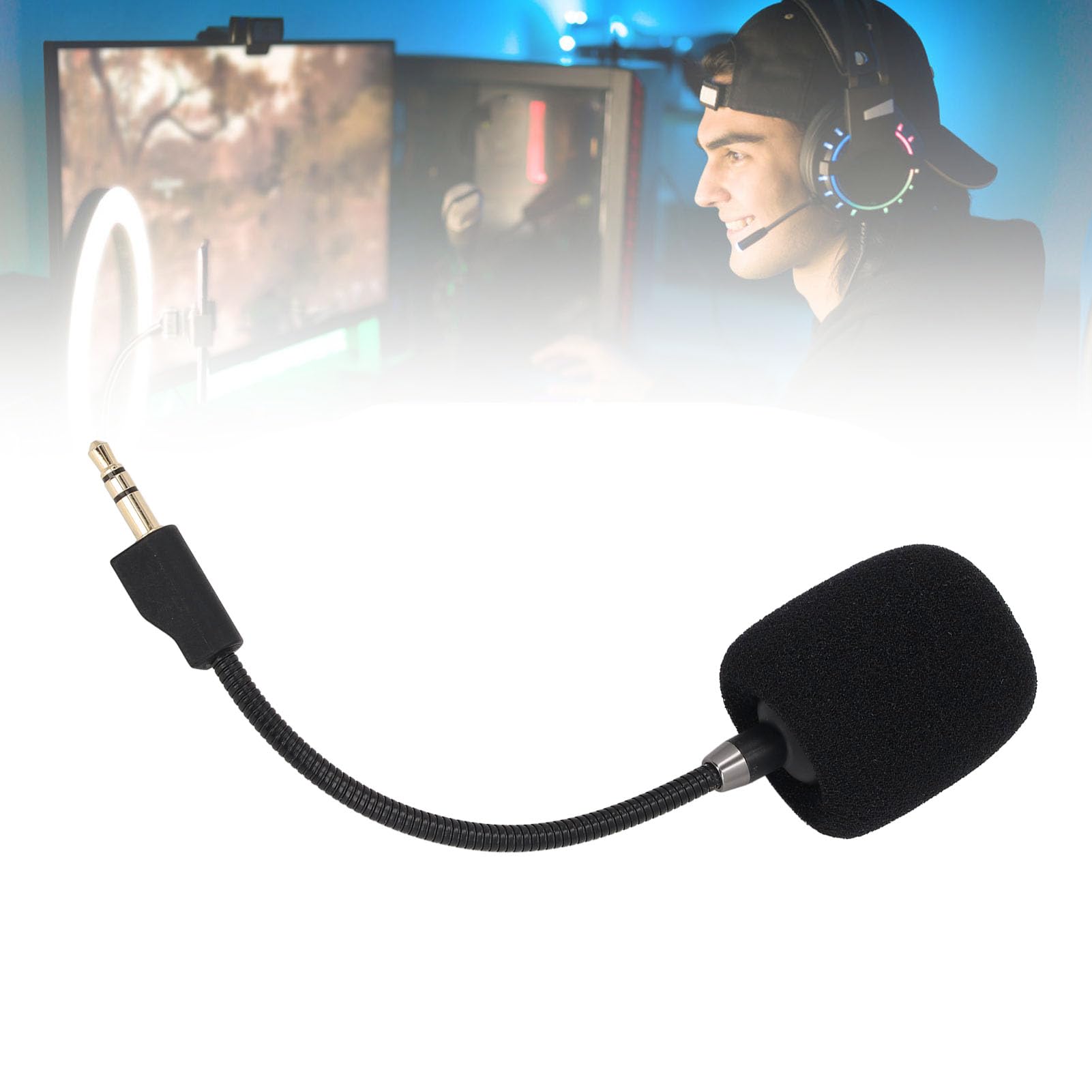 Replacement Microphone for PRO X Wireless Gaming Headsets - Detachable Noise Cancelling Mic with Foam Cover for PC, PS5, Xbox - Perfect for Streaming & Competitive Gaming