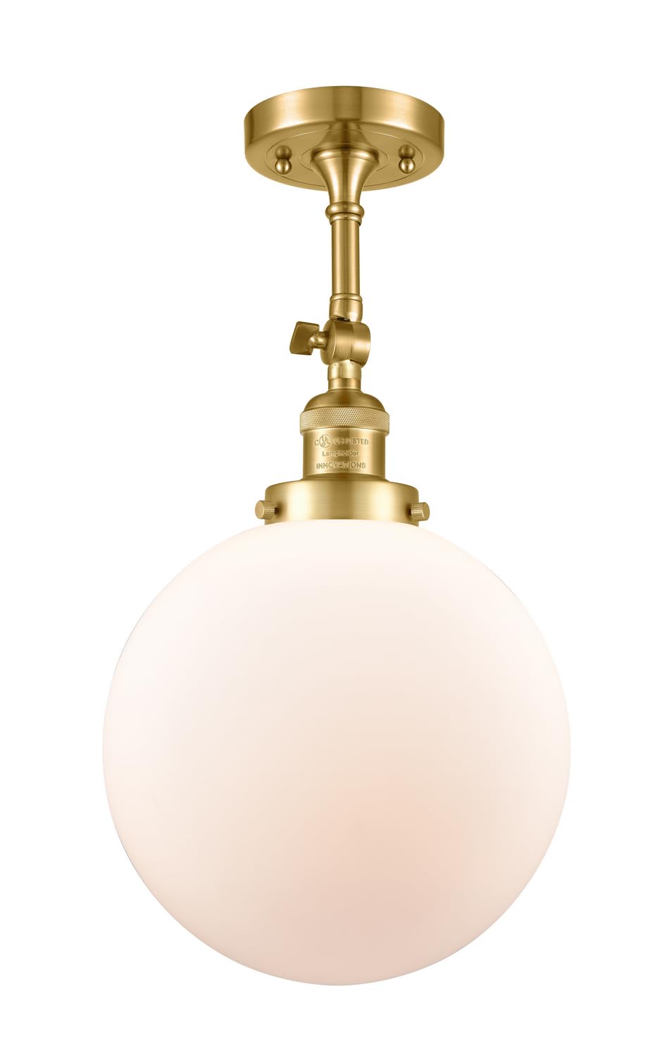 201F-SG-G201-10 LED Bare Bulb with 1-Light Cord Set in Satin Gold Finish - Perfect for Vintage Lighting, Home Decor, and DIY Projects