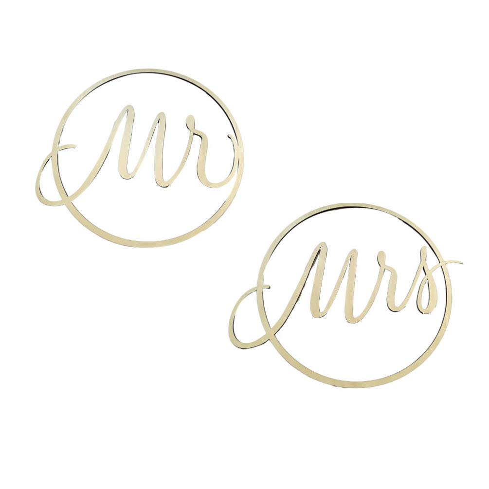 Garneck 2-Piece Wedding Chair Pendant Set - Elegant Chair Signs & Decorations for Wedding, Party & Home Decor - Perfect for Ceremony Backdrop & Reception Chair Hanging