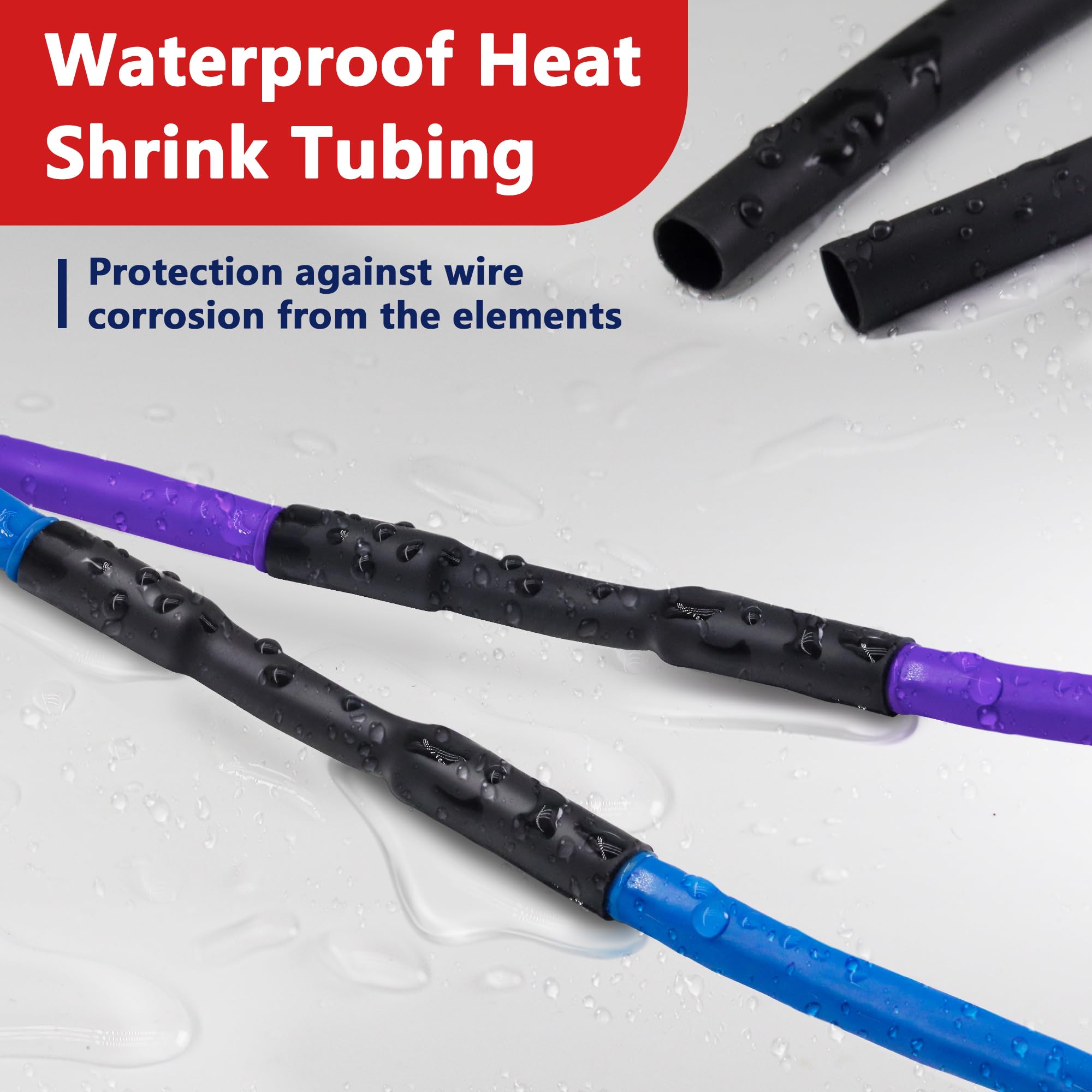 1/4 Inch Heat Shrink Tubing - 16.4 Ft 3:1 Dual Wall Adhesive Lined Waterproof Marine & Electrical Shrink Wrap for Wire Insulation | Industrial, Automotive, Marine & DIY Electrical Projects