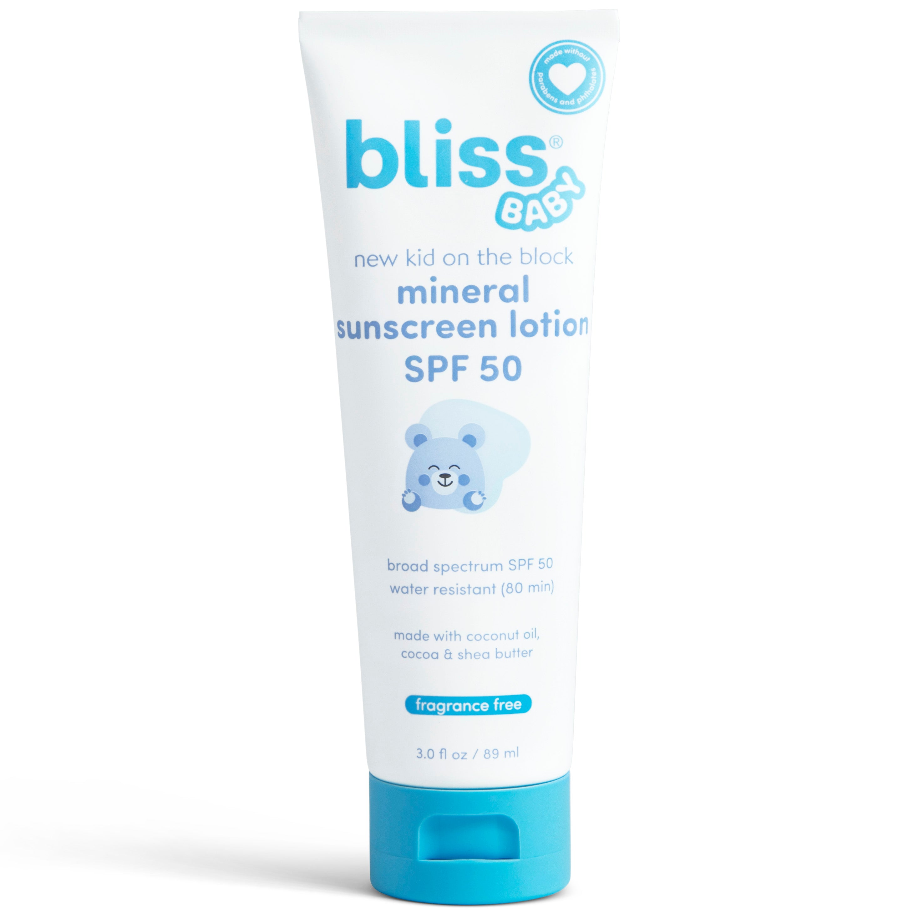 New Kid on the Block Mineral Sunscreen Lotion SPF 50 - Broad Spectrum UVA/UVB Protection, Water Resistant, Reef Safe, Natural Zinc Oxide Sunscreen for Kids & Adults - Perfect for Beach, Pool & Outdoor Activities