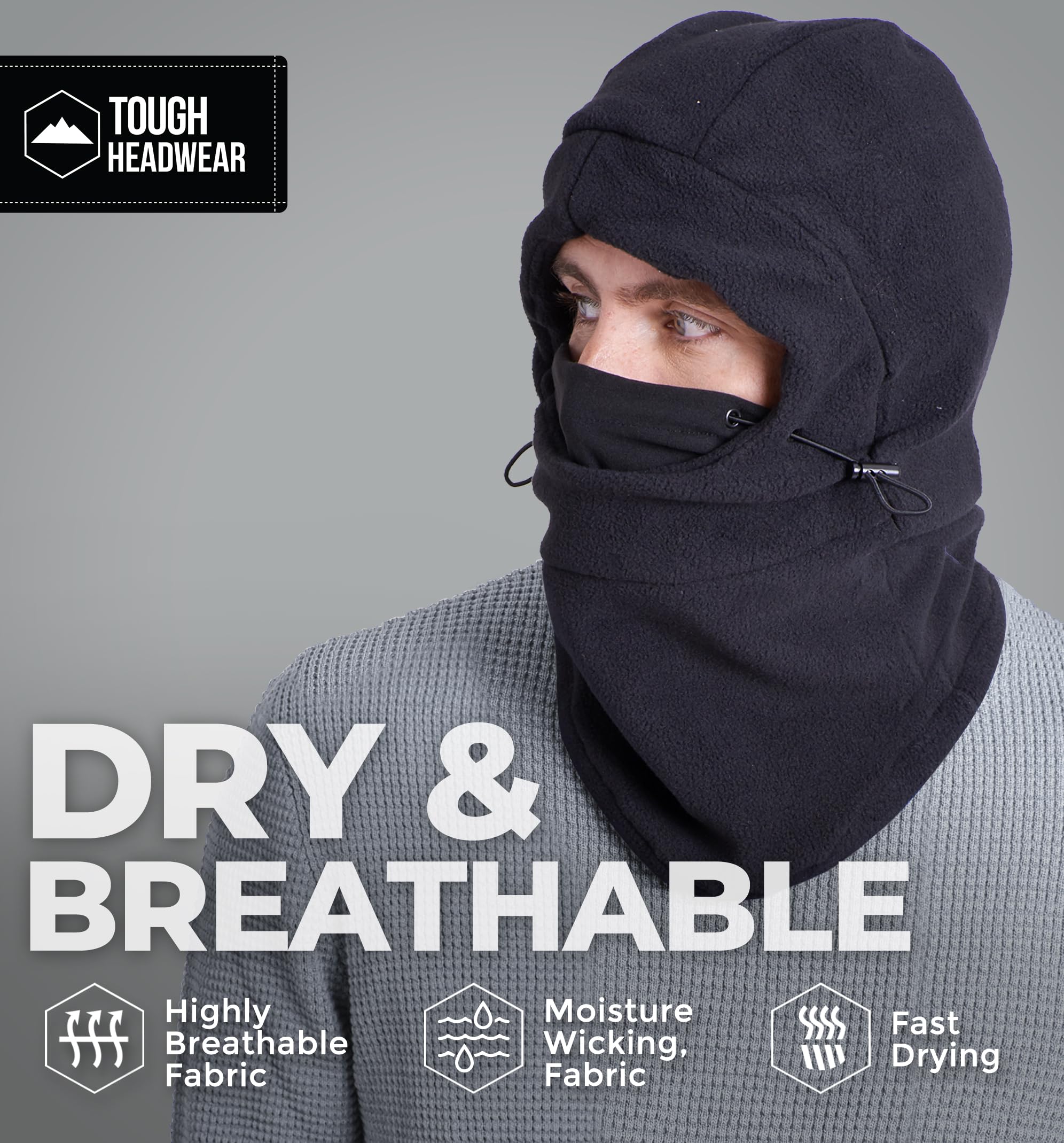 Warm Fleece Balaclava Ski Mask for Men & Women - Cold Weather Face Cover for Skiing, Snowboarding & Outdoor Winter Activities - Windproof Thermal Face Mask for Extreme Cold Protection