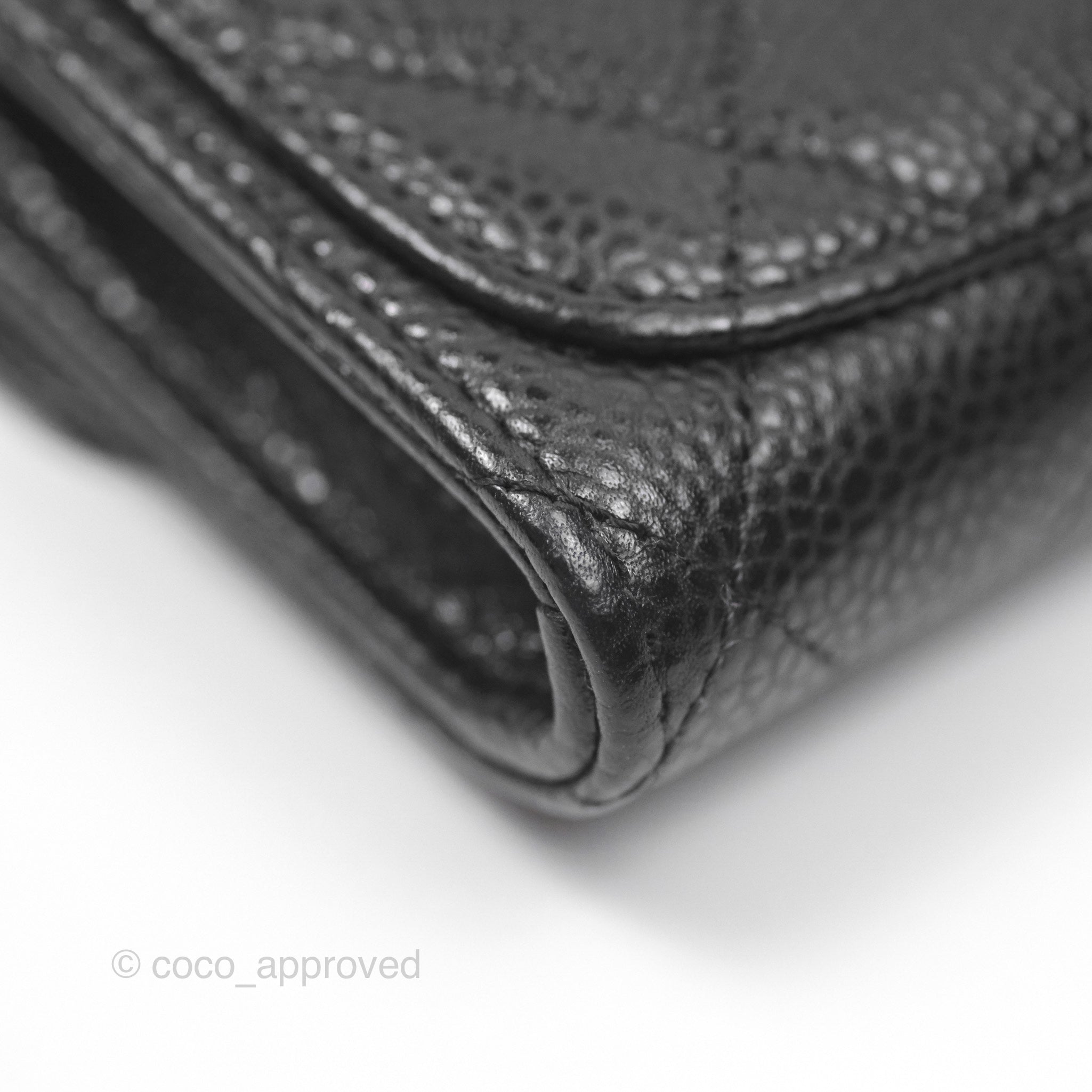 Chanel Caviar Quilted Flap Card Holder Wallet in Black with Gold Hardware - Perfect for Everyday Luxury & Gift Giving