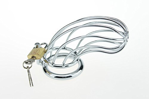 Premium Male Chastity Device - Lockable Cock Cage for Penis Training & Bondage Play | Secure Key & Lock System | Ideal for BDSM, Couples Play & Solo Exploration