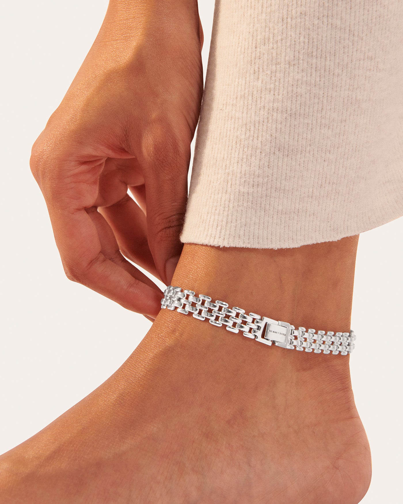 Elegant Francis Silver Anklet for Women - Dainty Sterling Silver Ankle Bracelet - Perfect for Beach, Summer & Boho Fashion