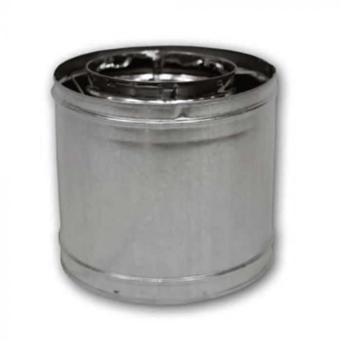 12 Inch High-Temperature Double Wall Pipe with Snap Lock - 12 8HT - Ideal for Wood Stoves, Fireplaces, and HVAC Systems