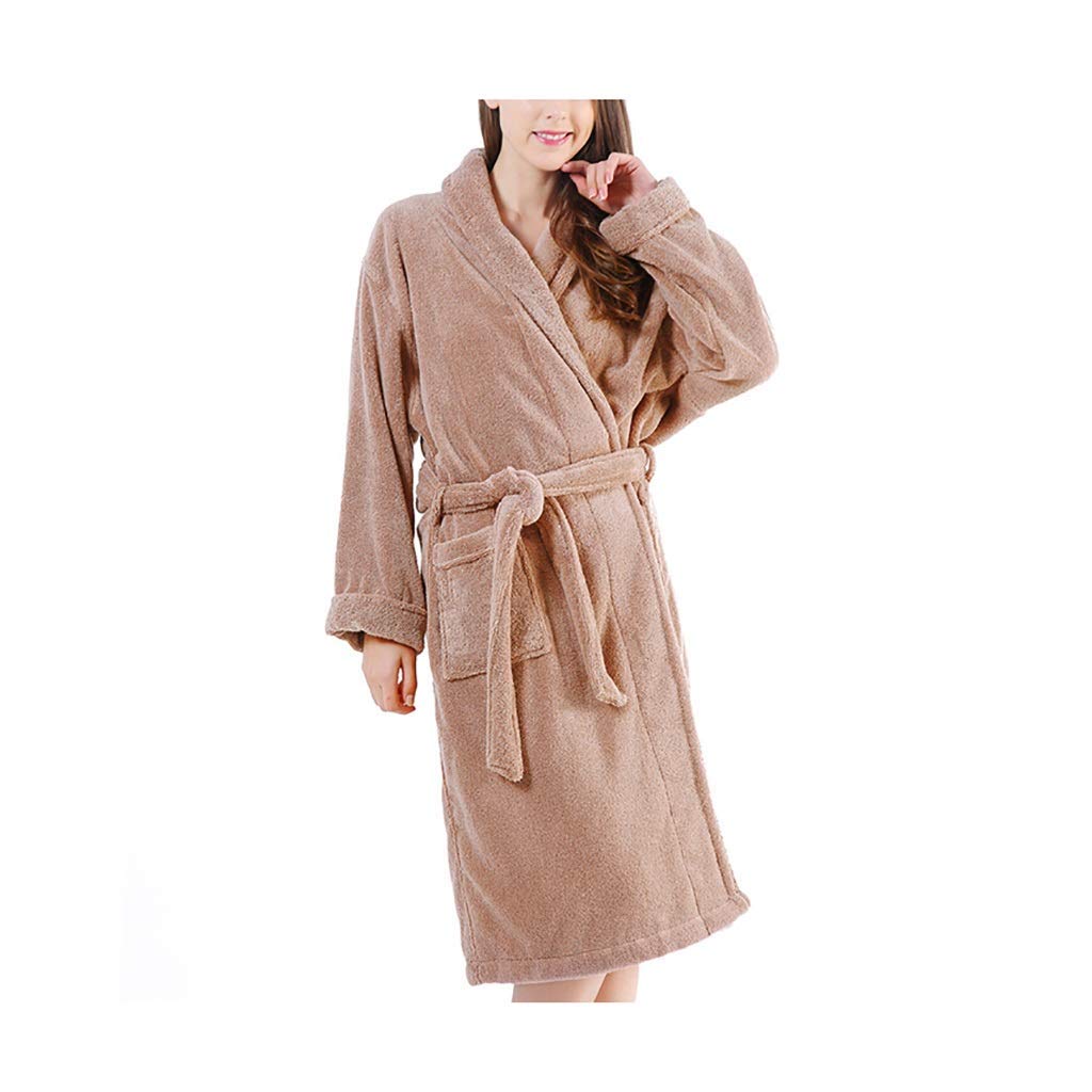 Luxury Unisex Terry Cloth Bathrobe for Men & Women - Soft, Breathable & Absorbent Cotton Couples Robe - Perfect for Spa, Lounge & Cozy Home Wear