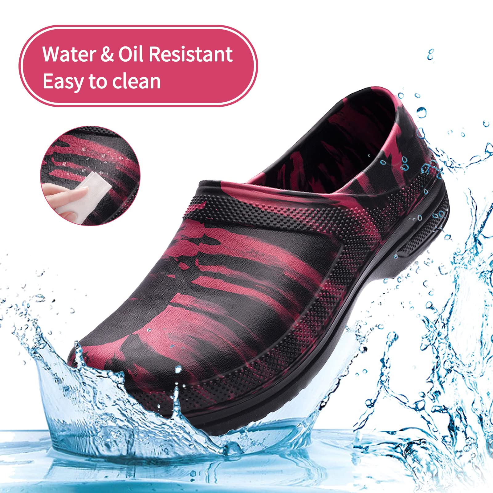 **MNPLCIEA Chef Shoes for Men - Oil Resistant, Waterproof Safety Work Shoes - Non-Slip Kitchen & Nurse Shoes for Indoor & Outdoor Use - Ideal for Restaurants, Hospitals & Gardening**