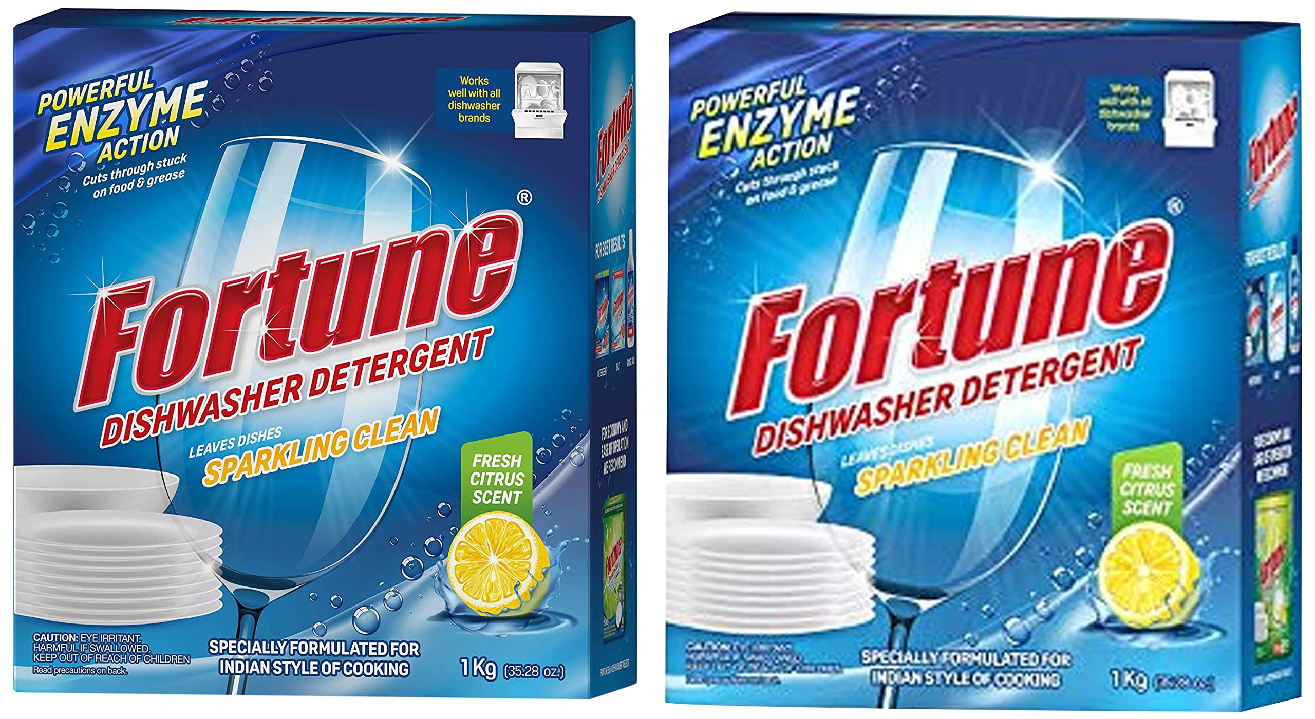 Fortune Dishwasher Detergent Bars - 5 Pack (1 Kg Each) | Universal Compatibility with All Dishwasher Brands | Powerful Cleaning for Tough Grease & Stains | Ideal for Home, Restaurant & Commercial Use