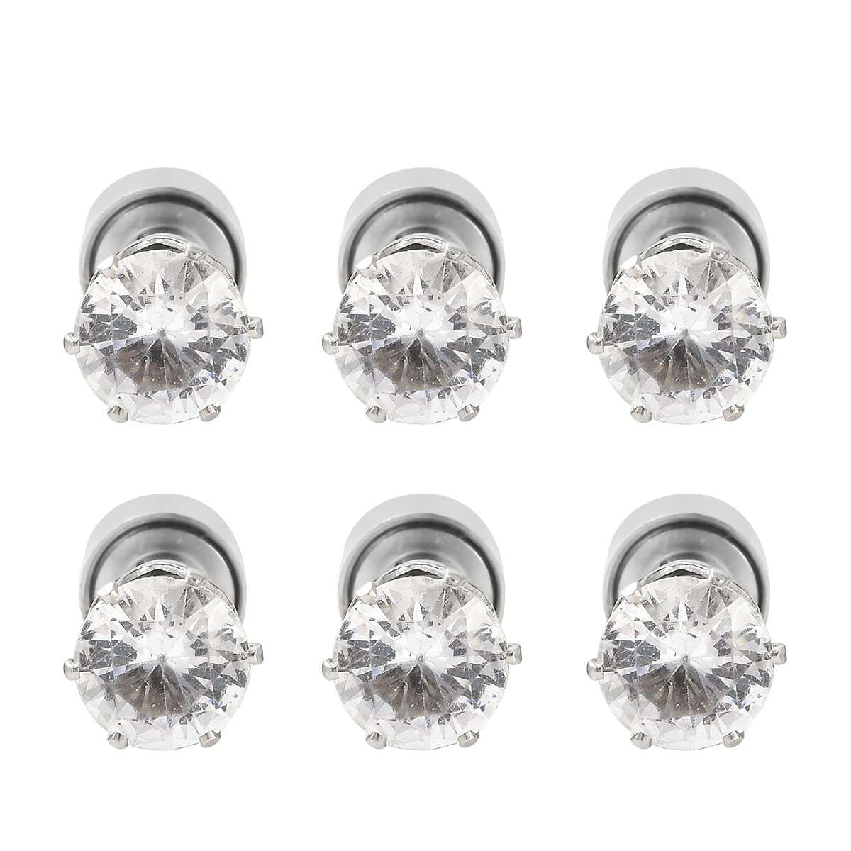 SHOP LC Women's Jewelry Set - 3-Piece White & Yellow LED Stud Earrings for Mother's Day Gifts | Perfect for Birthday, Anniversary & Special Occasions