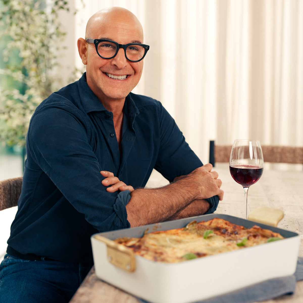 Stanley Tucci™ Ceramic Nonstick Lasagna Pan - 13x9 Inch Oven Safe Baking Dish, Eco-Friendly & PFOA-Free Cookware in Venetian Teal - Perfect for Lasagna, Casseroles & Family Dinners
