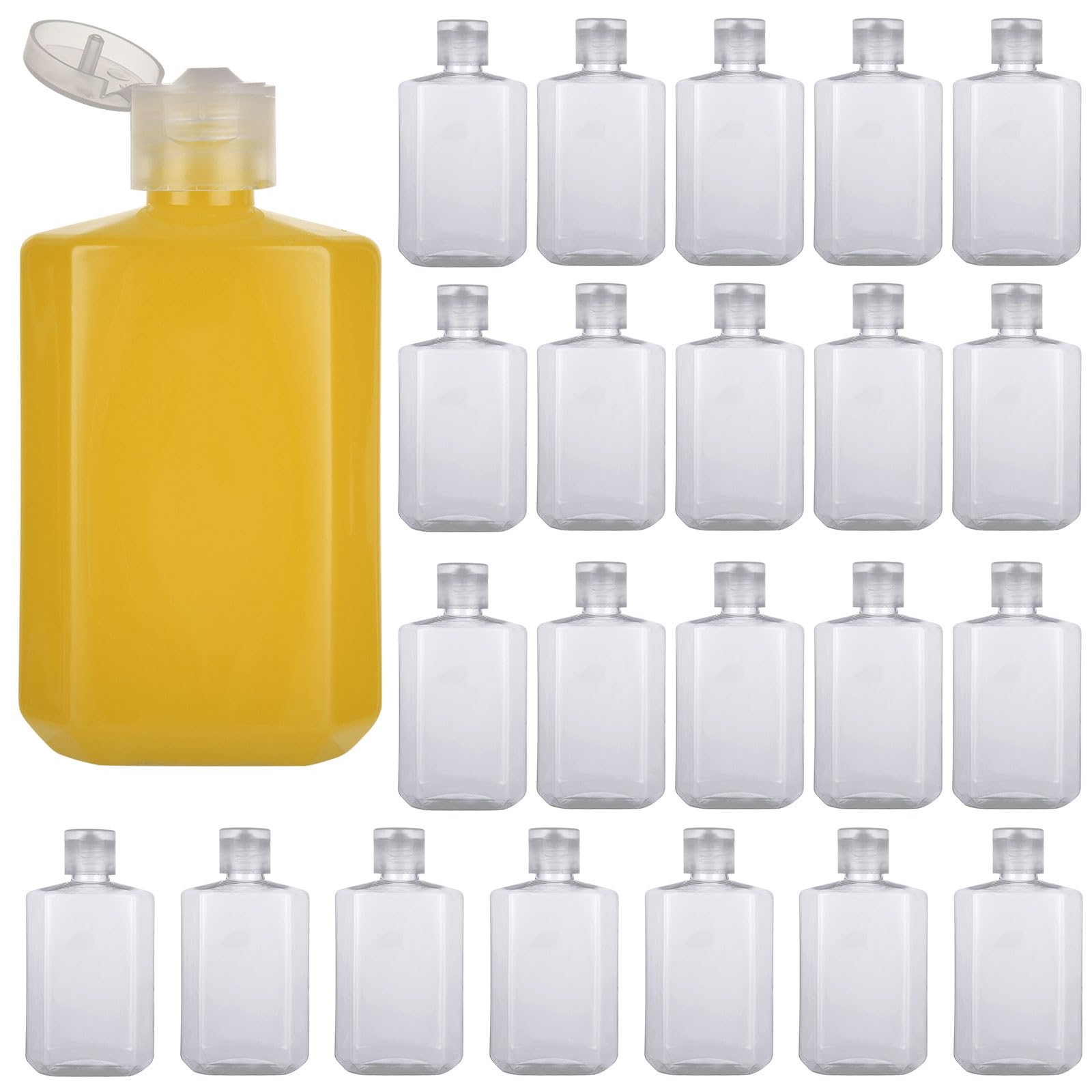 APACALI 30 Pack 4 oz (120ml) Clear Plastic Travel Bottles for Toiletries - Refillable Leakproof Empty Cosmetic Containers with Caps - Perfect for Shampoo, Lotion, Toner, Body Wash & Travel Essentials