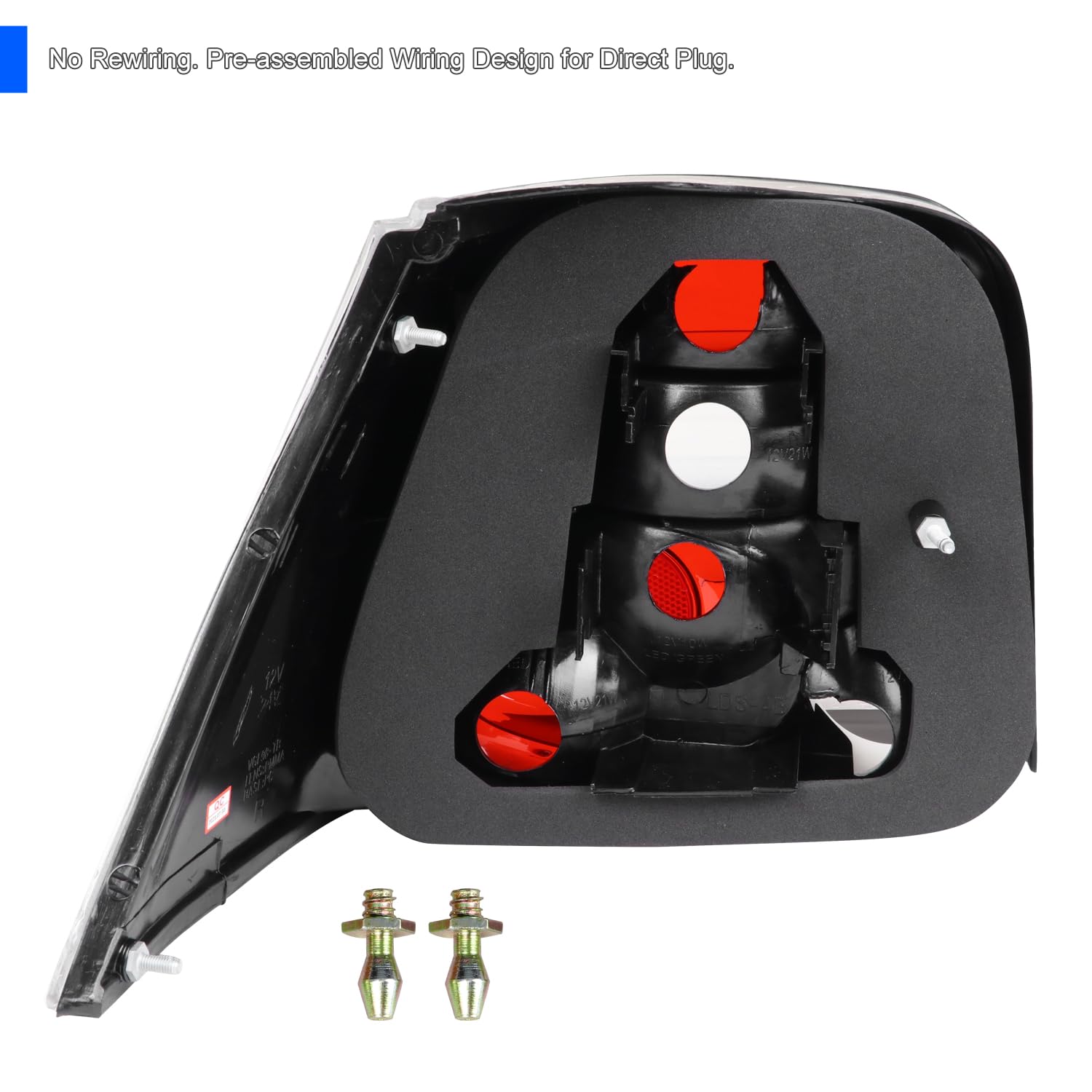 Spec-D Tuning Smoke Lens Tail Lights for 1999-2006 Volkswagen Golf MK4 - Left & Right Pair Assembly - Upgrade Your Car's Style & Visibility for Night Driving & Custom Look