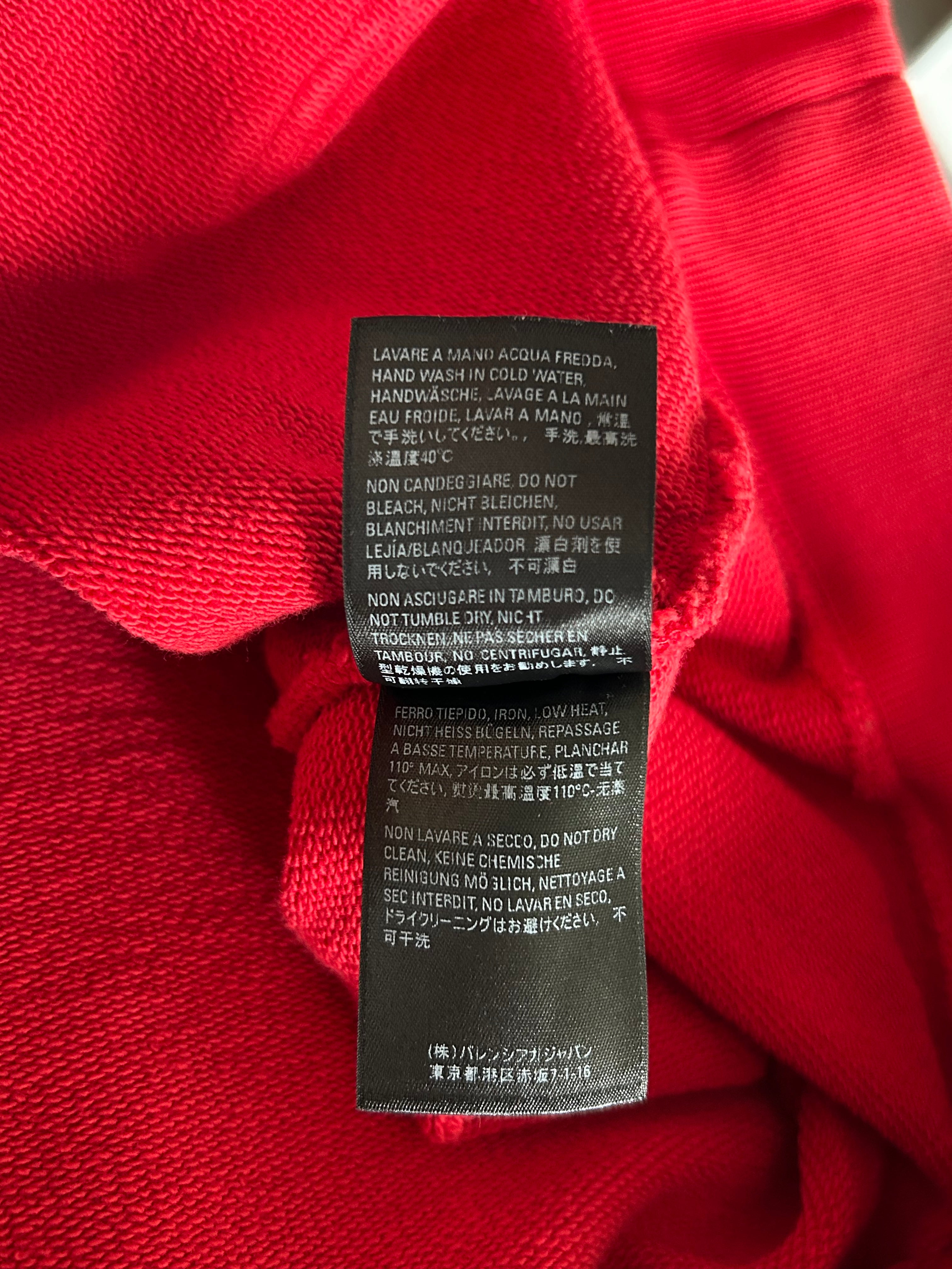 Balenciaga Red and White Logo Hoodie for Men & Women | Streetwear Fashion | Casual Wear & Gym Outfit