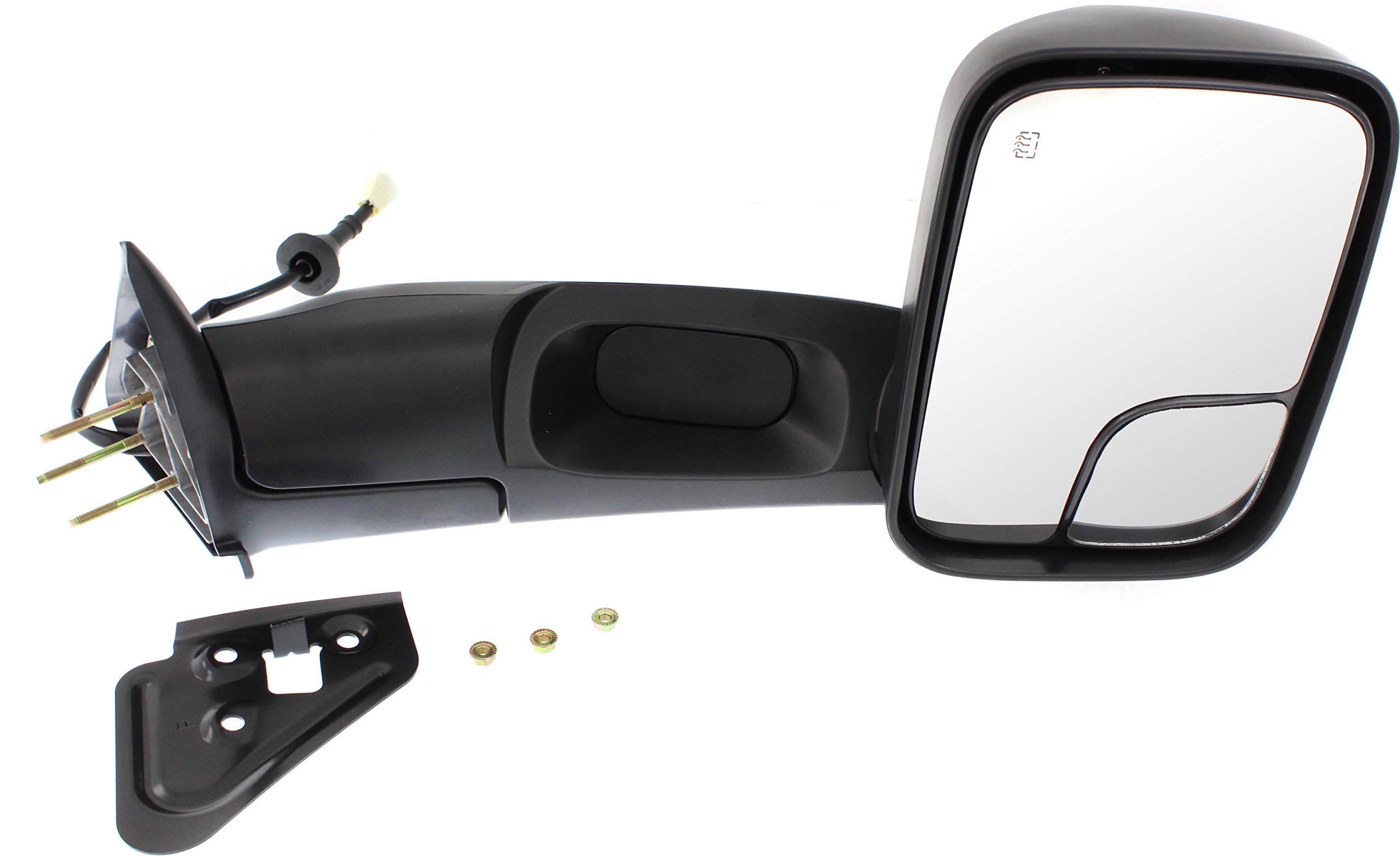 Garage-Pro Heated Power Glass Side Mirror with Blind Spot for 1998-2008 Dodge Ram 1500 / 1998-2009 Ram 2500 & 3500 - Passenger Side Replacement - Perfect for Towing, Night Driving & Enhanced Safety