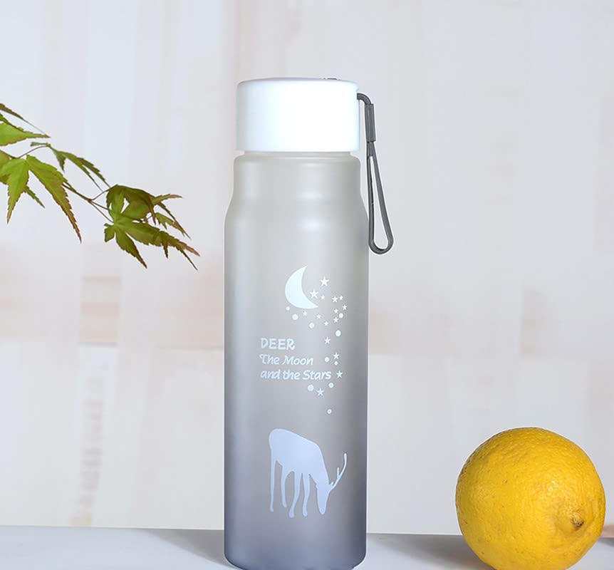 500ml/560ml Leak Proof Water Bottle for Women - BPA Free Plastic Sports Drink Bottle for Outdoor, Travel, Gym & Hiking (Grey) - Ideal for Workouts, Camping & Daily Hydration