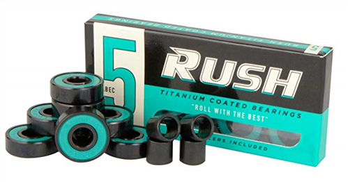 High-Performance Rush Bearings ABEC 5 - Precision Skateboard & Longboard Bearings for Smooth Riding - Perfect for Street Skating, Park Tricks & Commuting