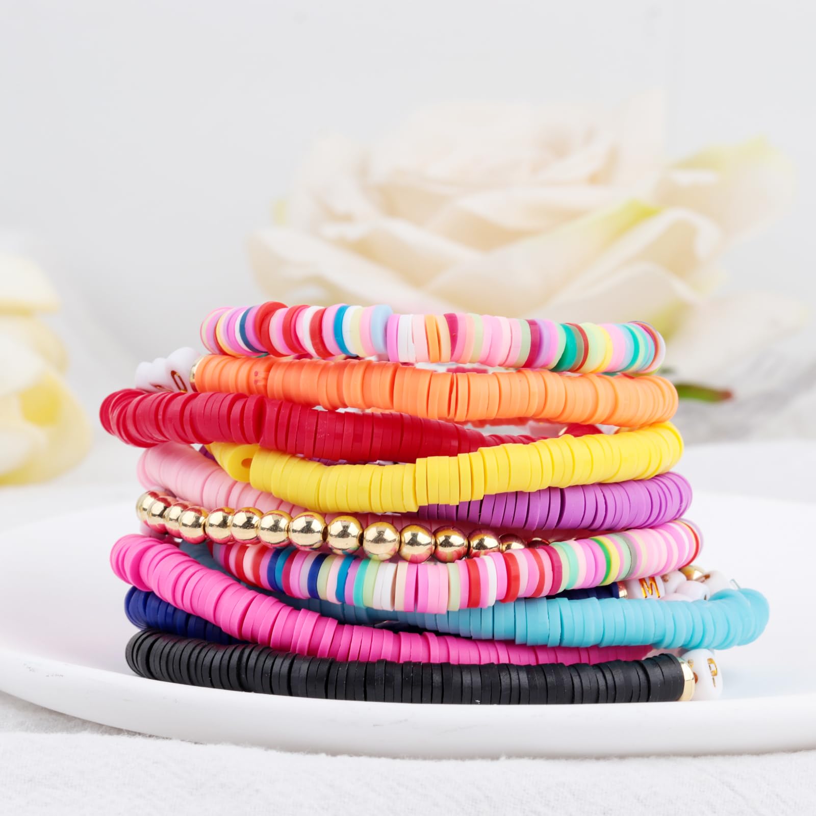 YUZHEJIE TS Friendship Bracelets - Colorful Stretchy Music Inspired Bracelets for Women, Fans, Preppy & Surfer Style - Perfect for Concerts, Gifts & Everyday Wear