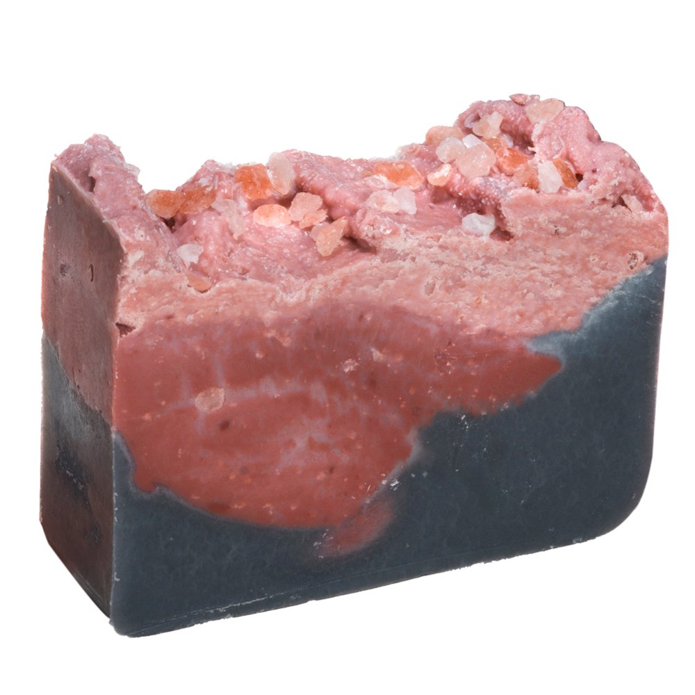 Organic Himalayan Pink Salt & Rose Soap Bar with Shea Butter, Coconut Oil & Glycerin - Moisturizing Body & Face Cleanser for Dry & Sensitive Skin - 4oz Natural Skincare Gift for Spa, Bath & Relaxation