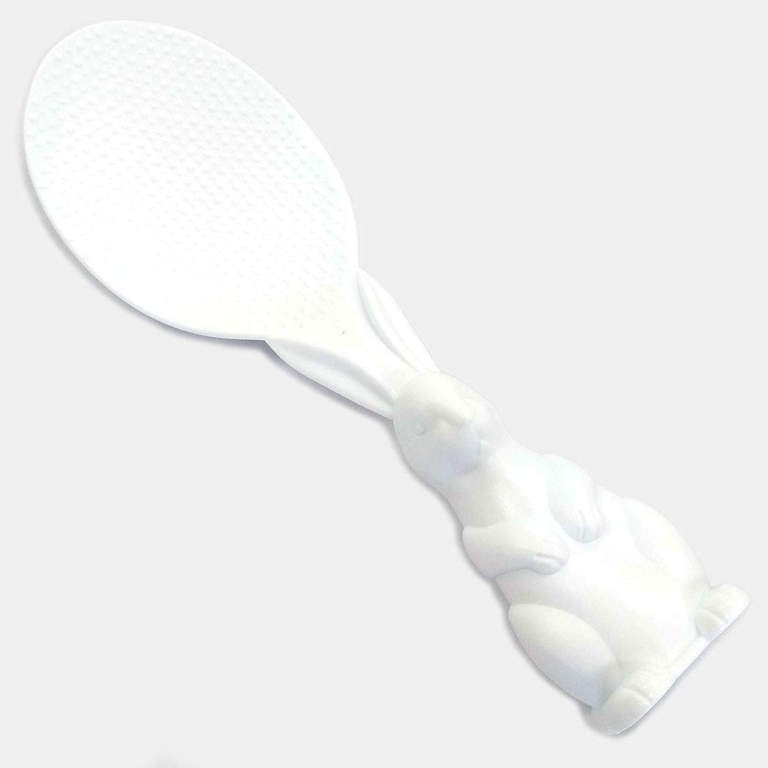 Non-Stick Rabbit Rice Paddle Spoon - 8-inch Cute Kitchen Utensil for Cooking & Serving - BPA-Free PP Material (White) - Perfect for Rice, Stir Fry & Meal Prep