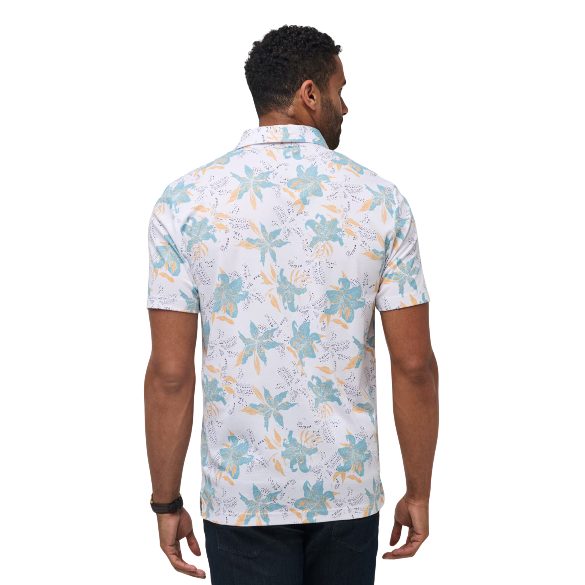 TravisMathew Paradise Peak Men's Performance Polo Shirt - Moisture-Wicking, Breathable & UV Protection for Golf, Tennis & Casual Wear