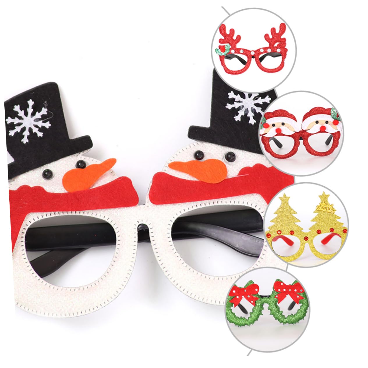 36-Piece Christmas Glasses Set for Kids - Fun Novelty Holiday Eyewear Frames & Accessories - Perfect for Christmas Decor, Parties & Festive Celebrations