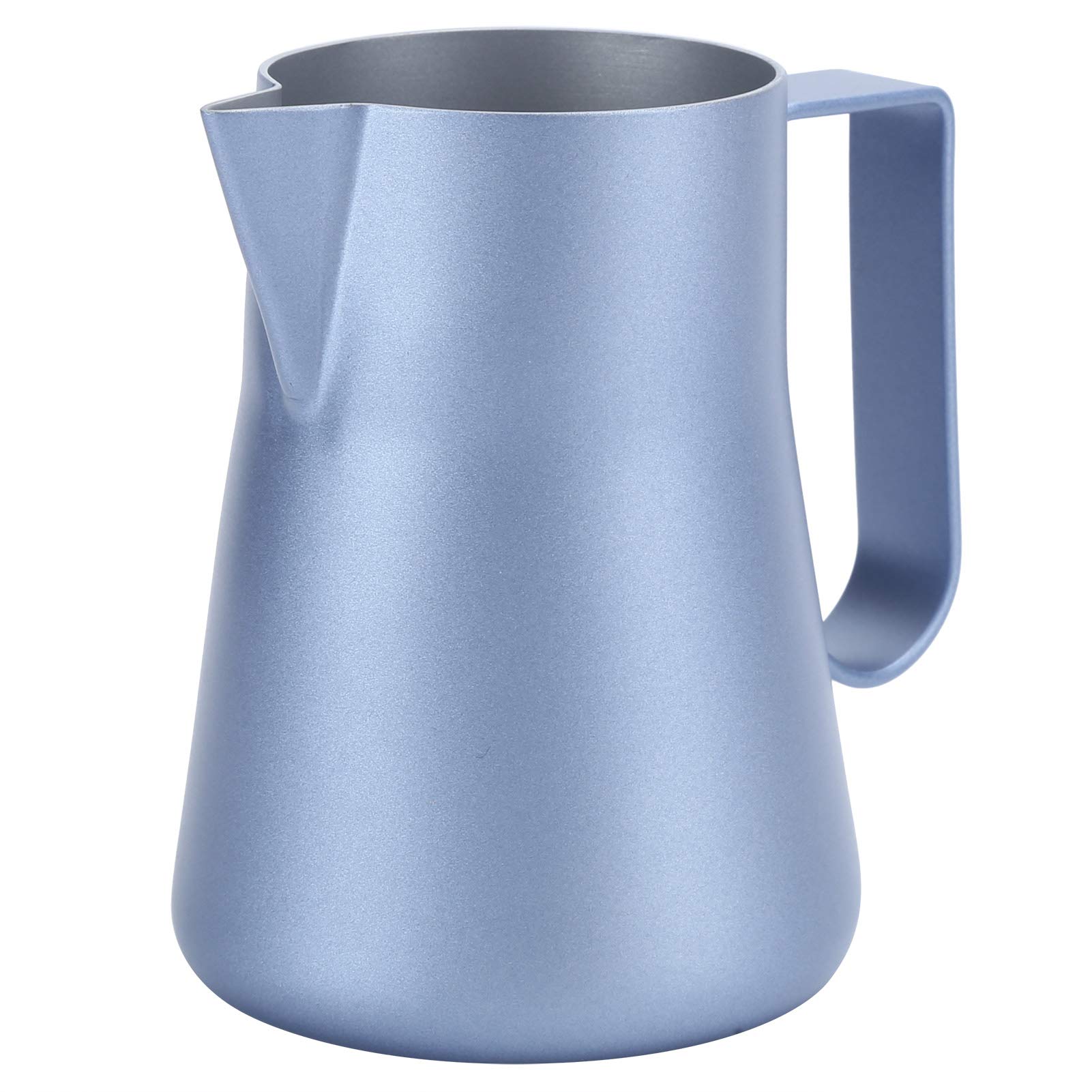 Premium Stainless Steel Milk Frothing Pitcher for Latte Art - Barista-Grade Coffee Frother Jug for Home & Cafe Use - Perfect for Cappuccino, Latte & Hot Chocolate (Blue)